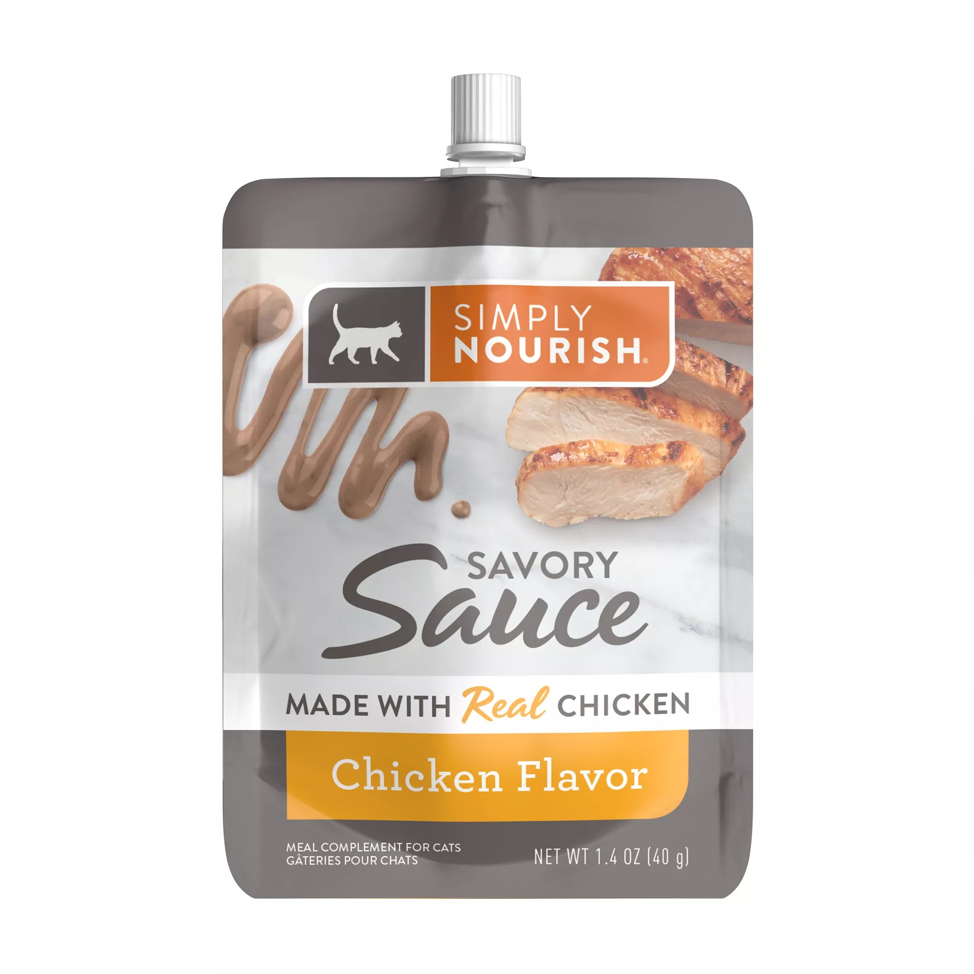 Simply Nourish Savory Sauce Cat Meal Complement - 1.4 Oz, Natural Pet Food