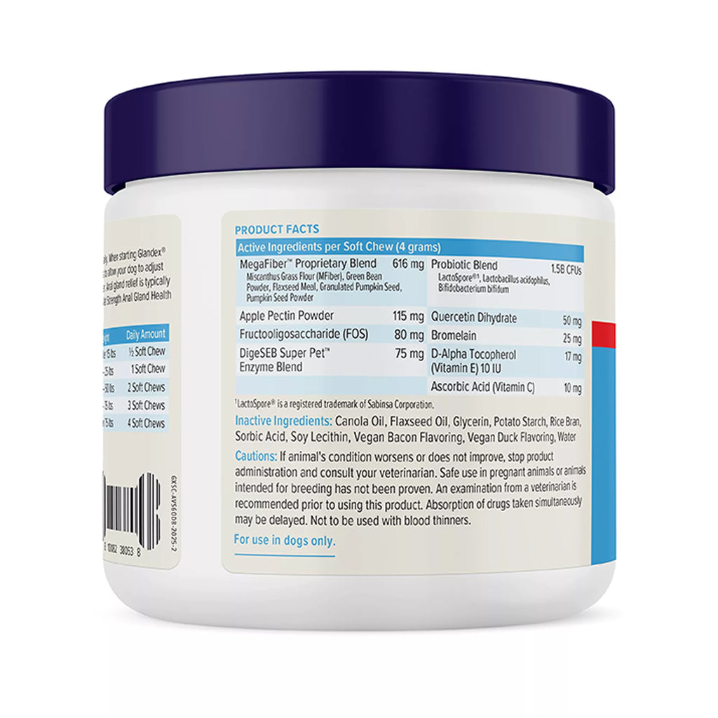 Vetnique Labs Glandex Boot the Scoot Advanved Vet Strength Anal Gland Soft Chew Dog Supplement