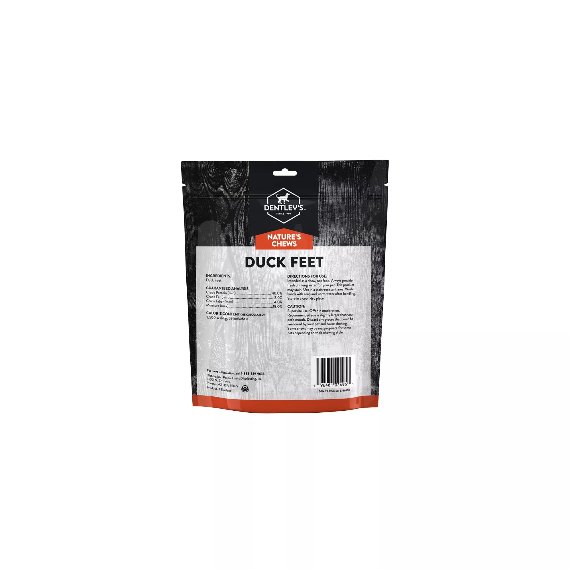 Dentley's Exotics Duck Feet All Life Stage Dog Chews - Duck