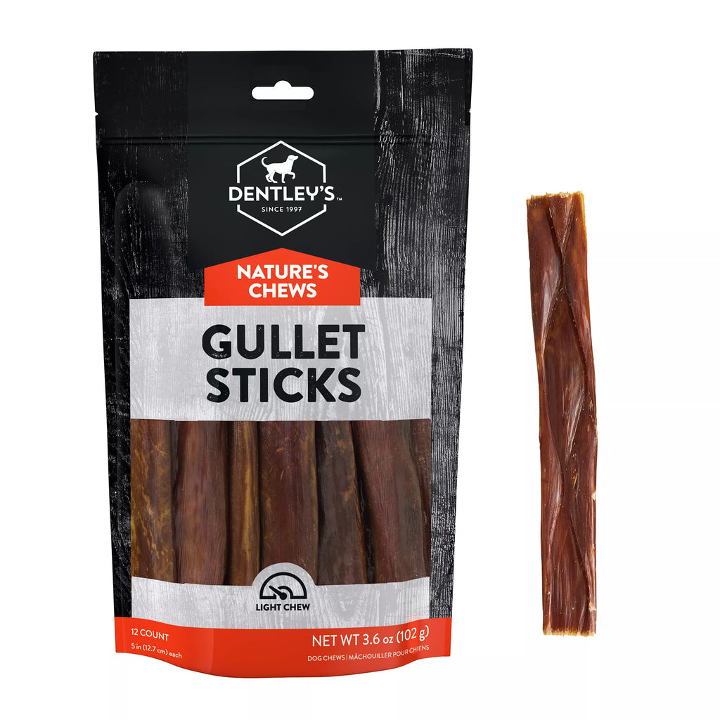 Dentley's Nature's Chews Gullet Sticks 5 Inch All Life Stage Dog Chews - Natural Pet Food