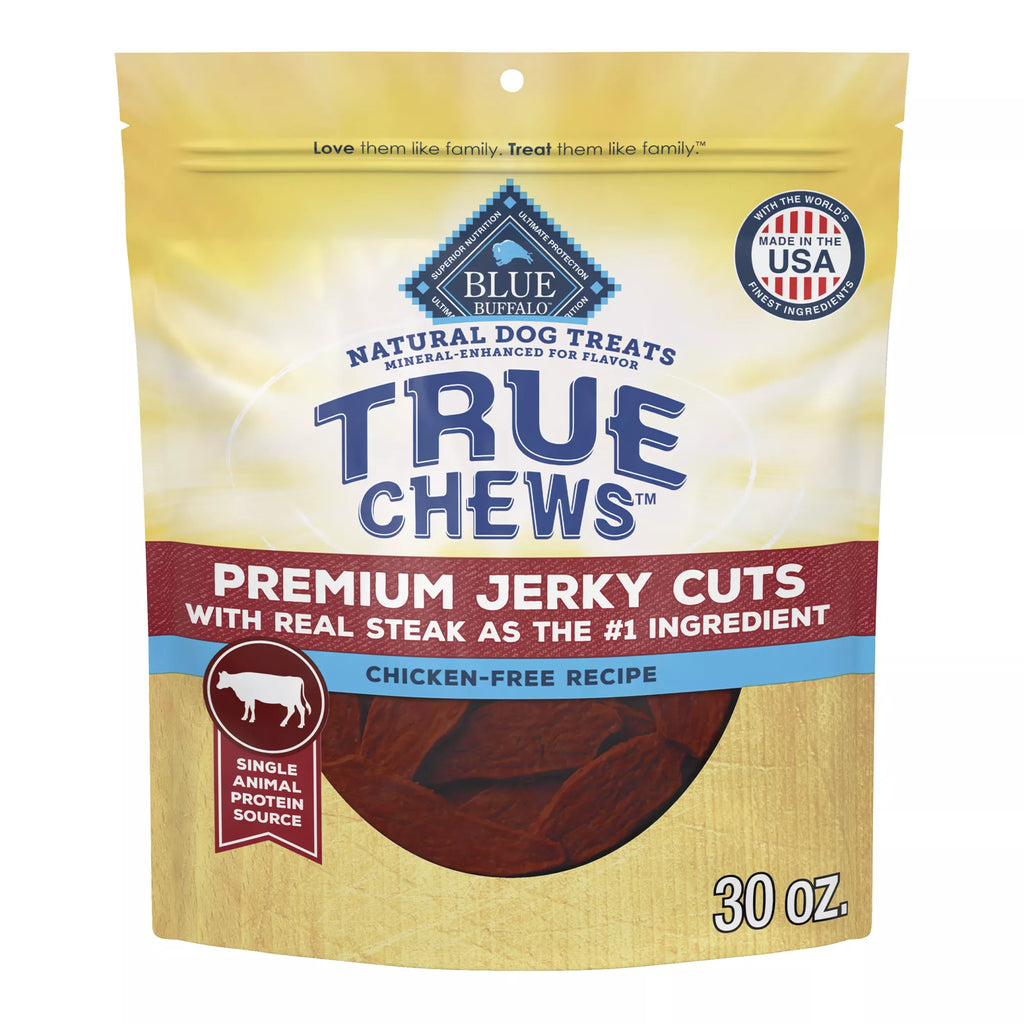 Blue Buffalo True Chews Premium Jerky Cuts All Life Stages Dog Treats - Steak