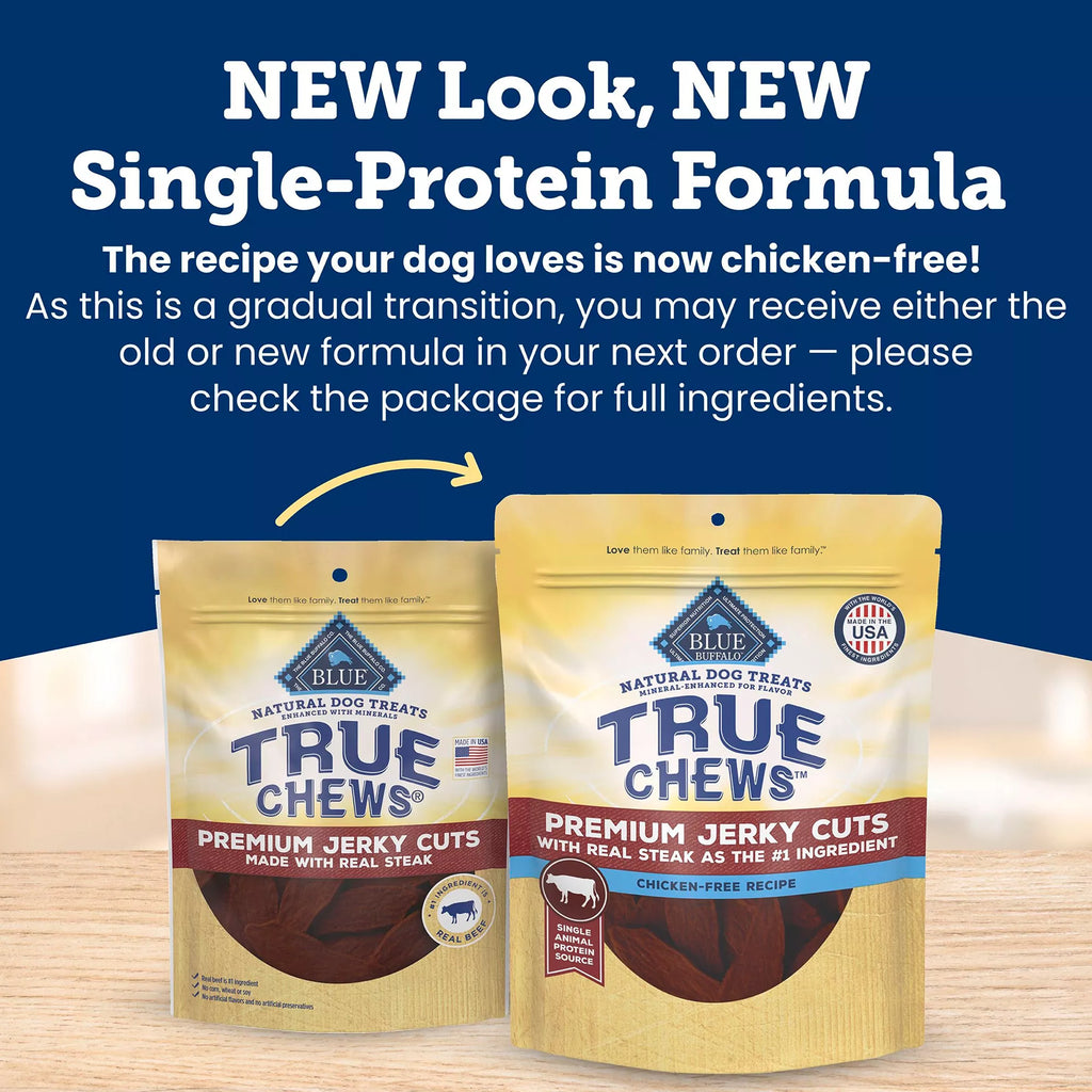 Blue Buffalo True Chews Premium Jerky Cuts All Life Stages Dog Treats - Steak