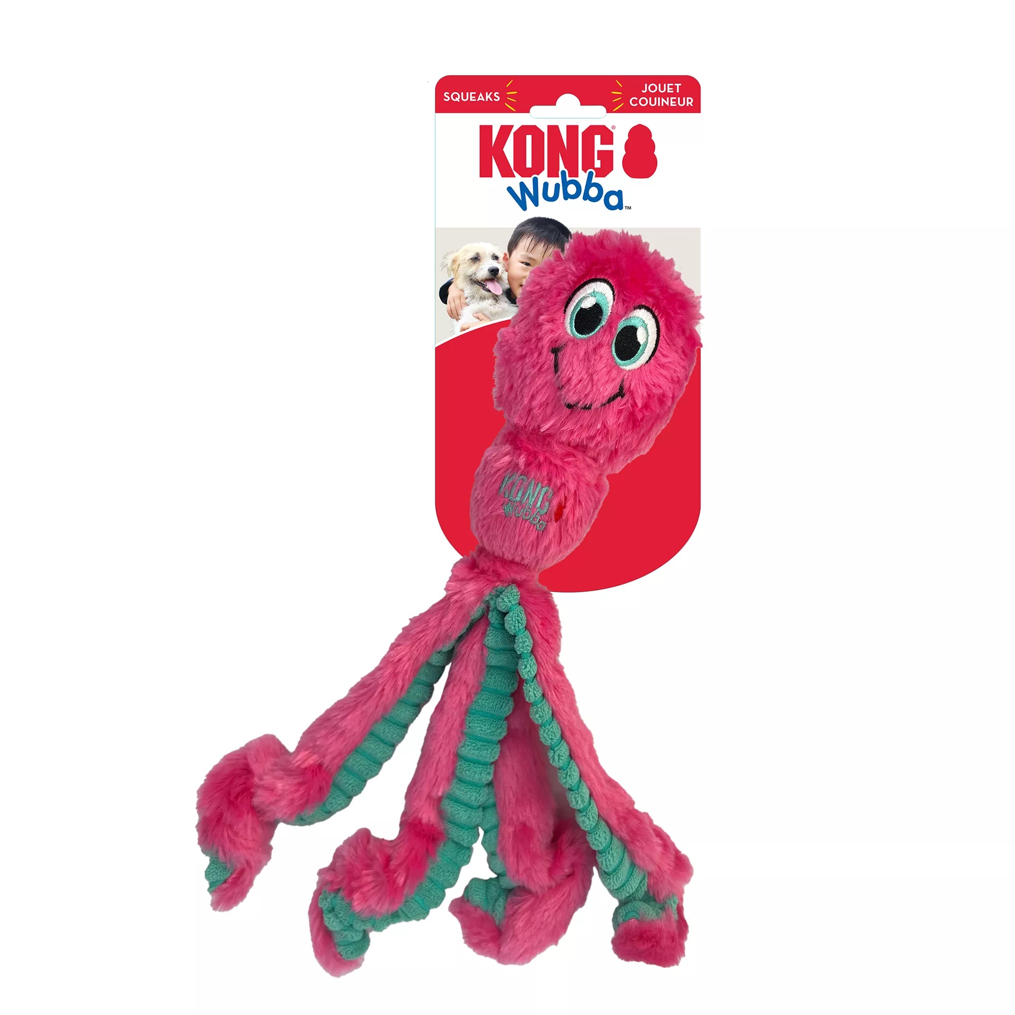 KONG Wubba Octopus Dog Toy (COLOR VARIES)