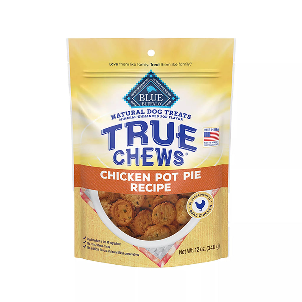 Blue Buffalo True Chews All Life Stages Dog Treats - Natural Pet Food, Chicken Pot Pie Recipe