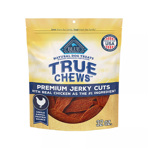 Blue Buffalo True Chews Premium Jerky Cuts All Life Stages Dog Treats - Natural Pet Food, Chicken