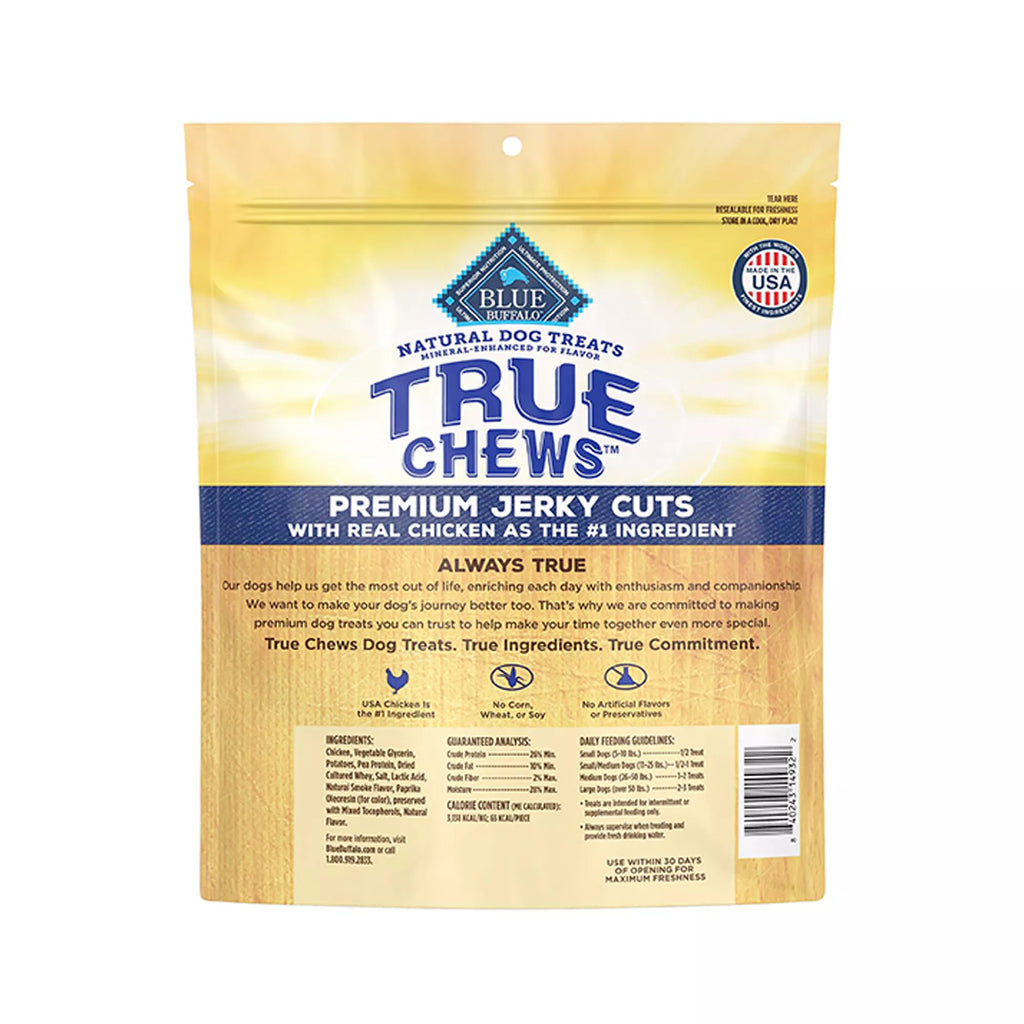 Blue Buffalo True Chews Premium Jerky Cuts All Life Stages Dog Treats - Natural Pet Food, Chicken