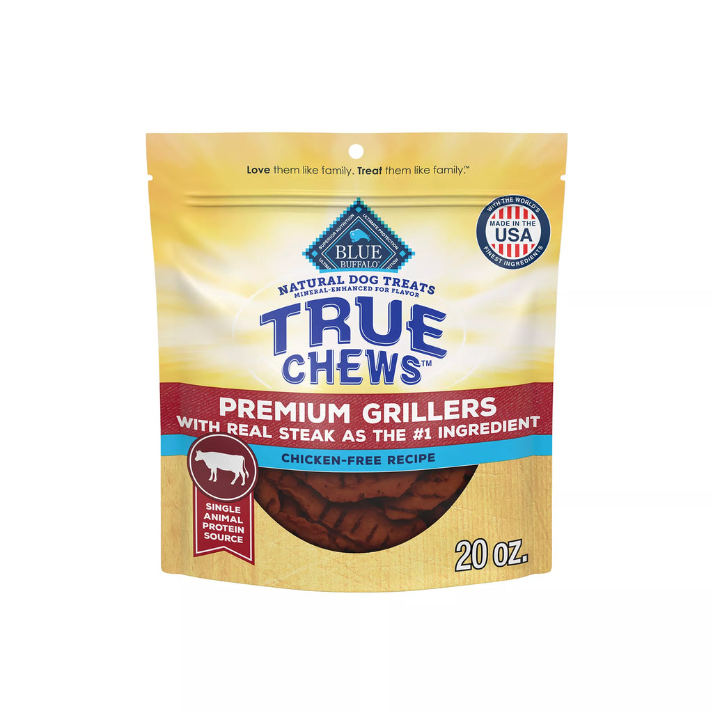 Blue Buffalo True Chews Premium Grillers All Life Stages Dog Treats - Steak