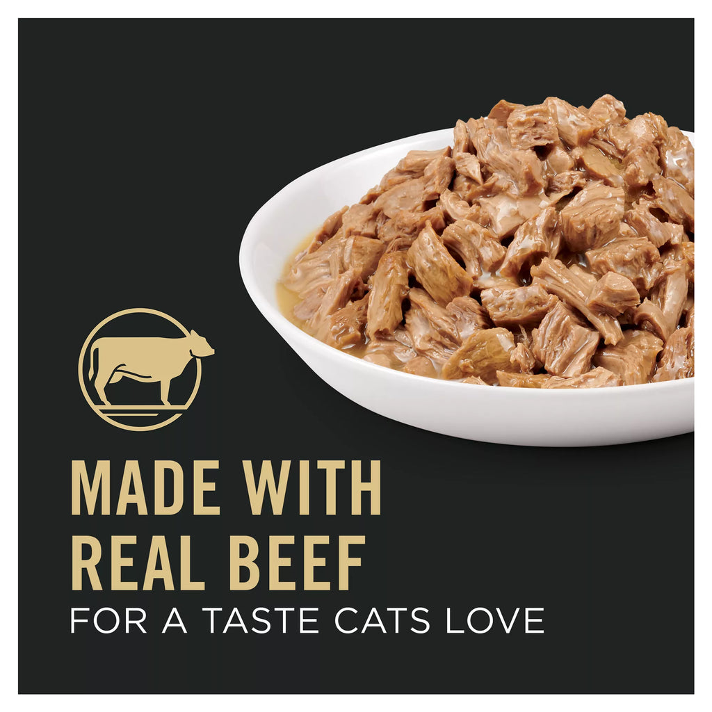 Purina Pro Plan Vital Systems Beef Entree Adult Cat Food with Wet Pet Food in Gravy 3OZ