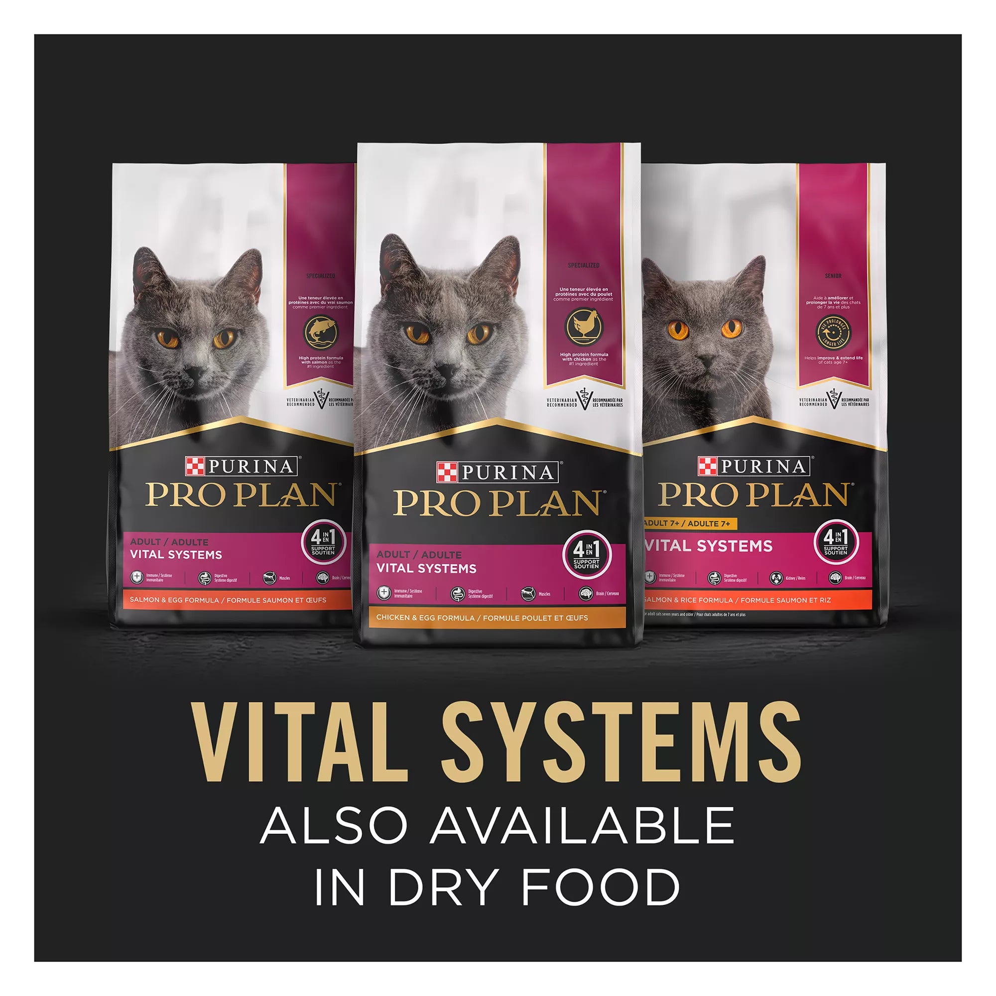 Purina Pro Plan Vital Systems Sole Entree in gravy Adult Cat Food 3OZ