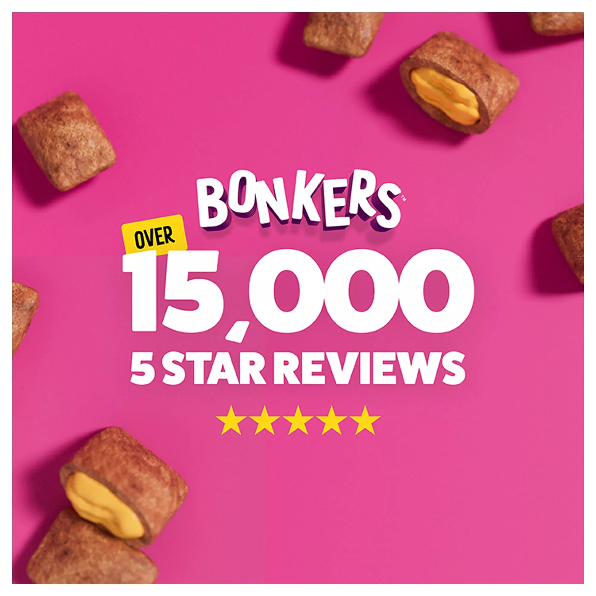 Bonkers Crunchy Cat Treats - Catnip, Chick 'N' Cheddar