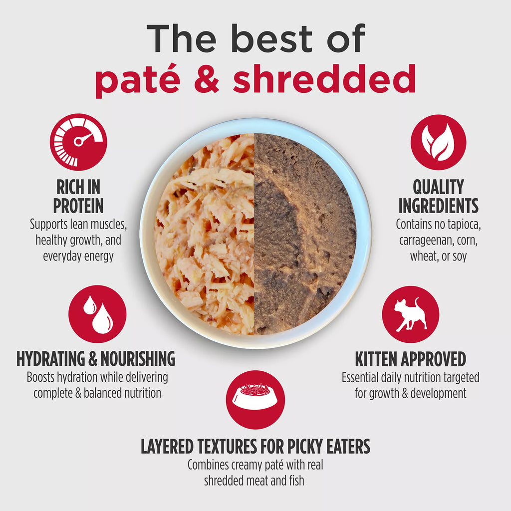 Nulo for Kittens Wet Cat Food - Natural Pet Food, Pate with Shreds, 2.8oz