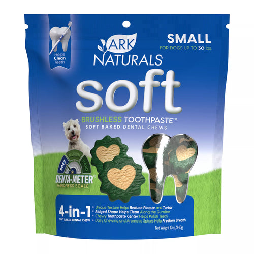 Ark Natural Pet Foods Soft Brushless Toothpaste Small Dog Dental Chew Treats