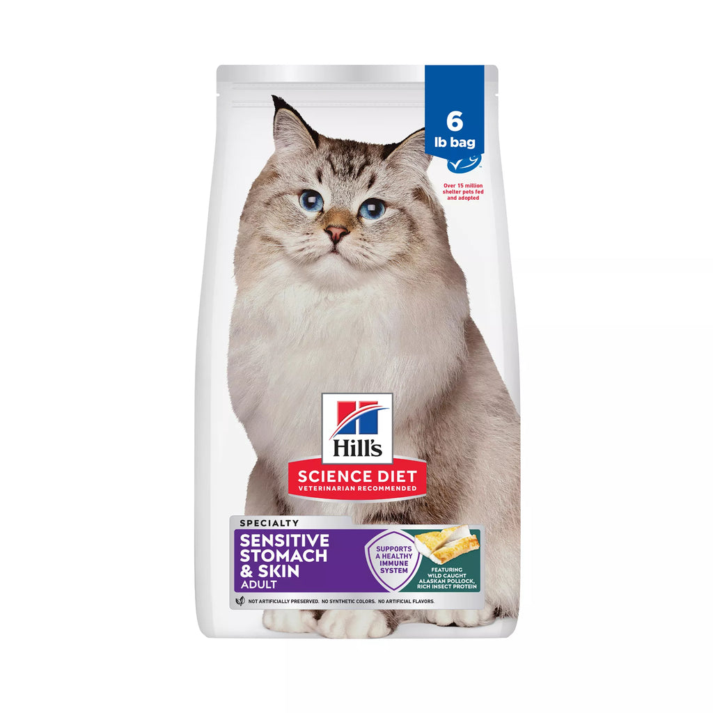 Hill's Science Diet Sensitive Skin & Stomach Food Adult Dry Cat Food - Pollock
