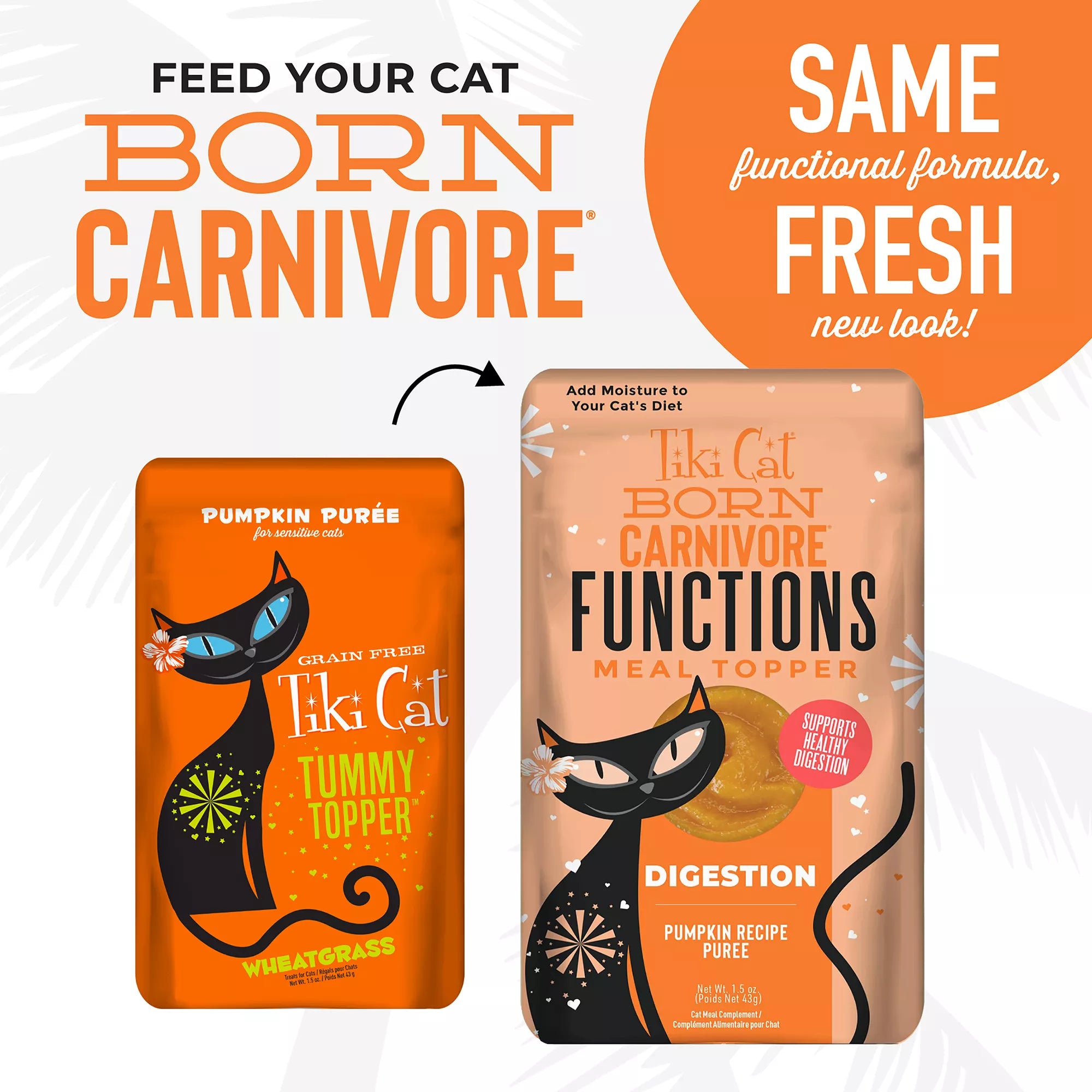 Tiki Cat Born Carnivore Functional Topper - Pumpkin - 1.5OZ