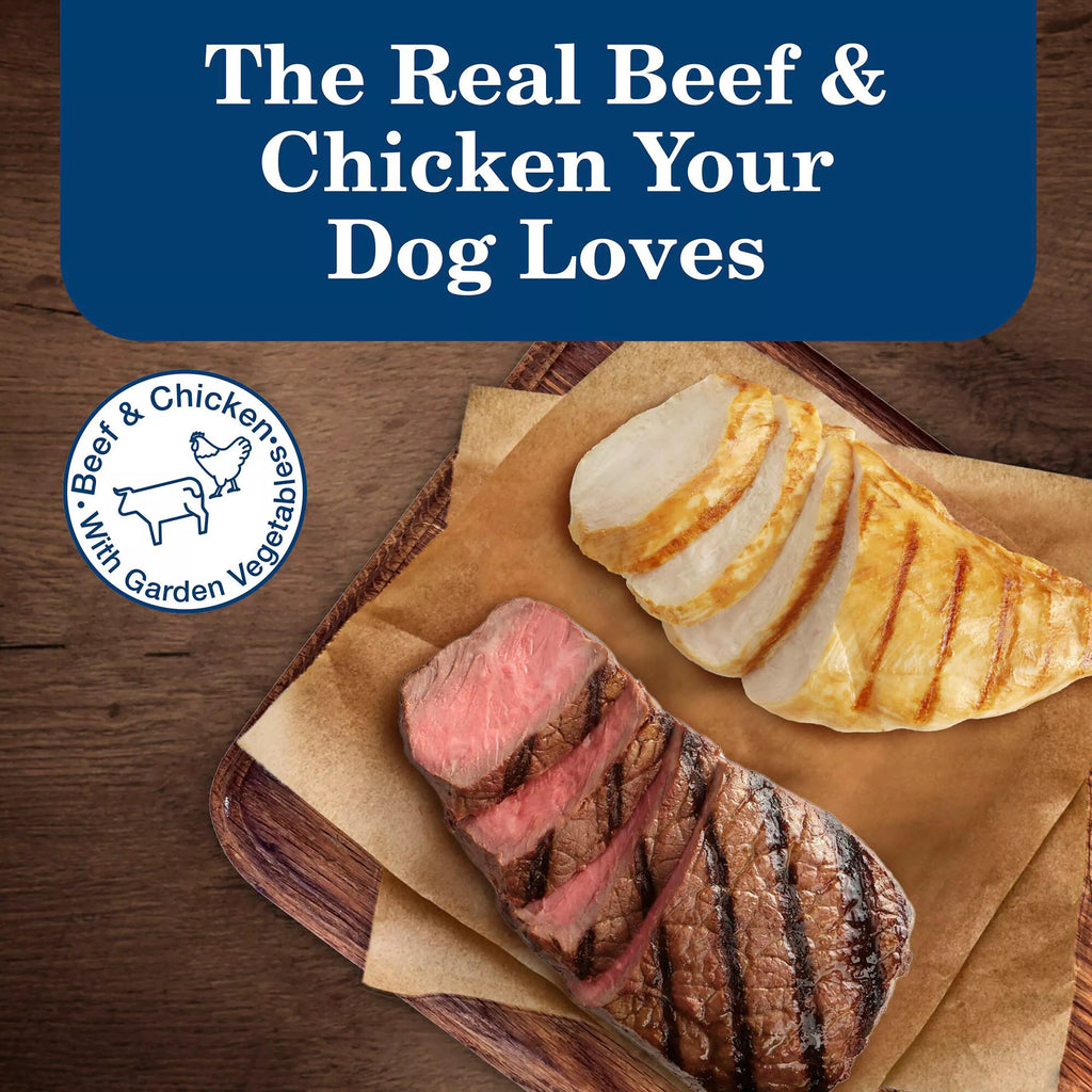 Blue Buffalo Homestyle Recipe Pet Food Variety Pack Adult Dog Wet Food - Chicken & Beef, 12.5 oz, 6 Count