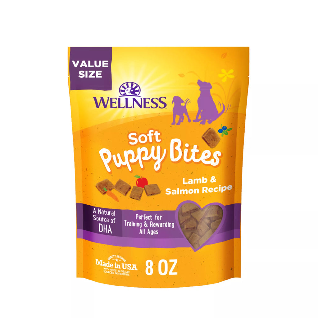 Wellness Soft Puppy Bites Dog Treats - Natural Pet Food, Lamb & Salmon