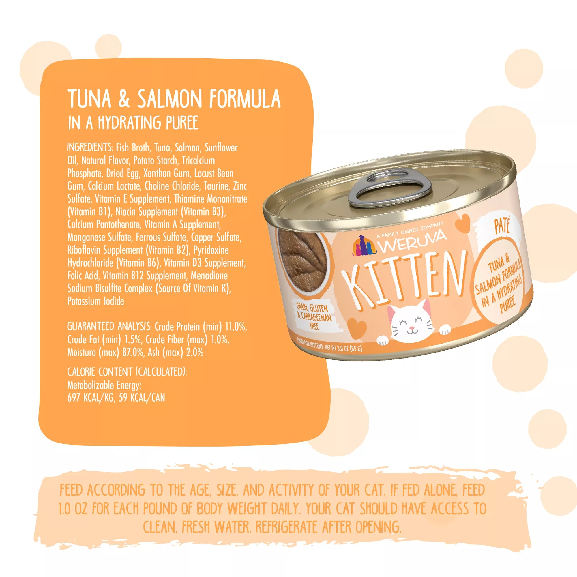 Weruva Kitten Wet Cat Food - 3 oz, Pate in a Hydrating Puree