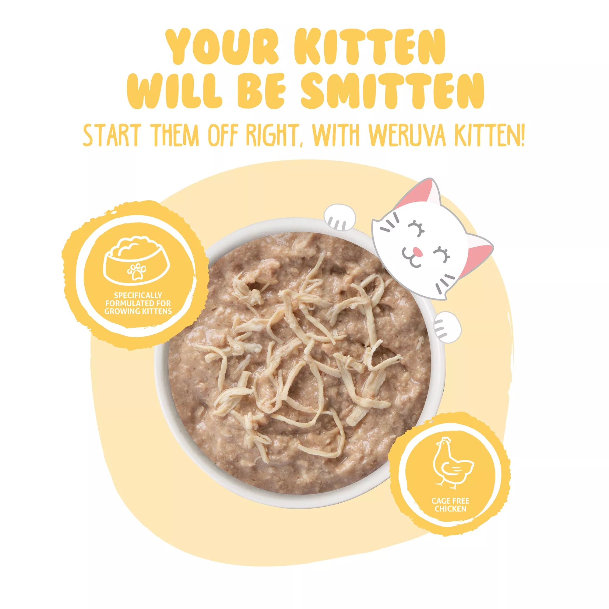Weruva Kitten Wet Cat Food - 3 oz, Shreds in Au Jus
