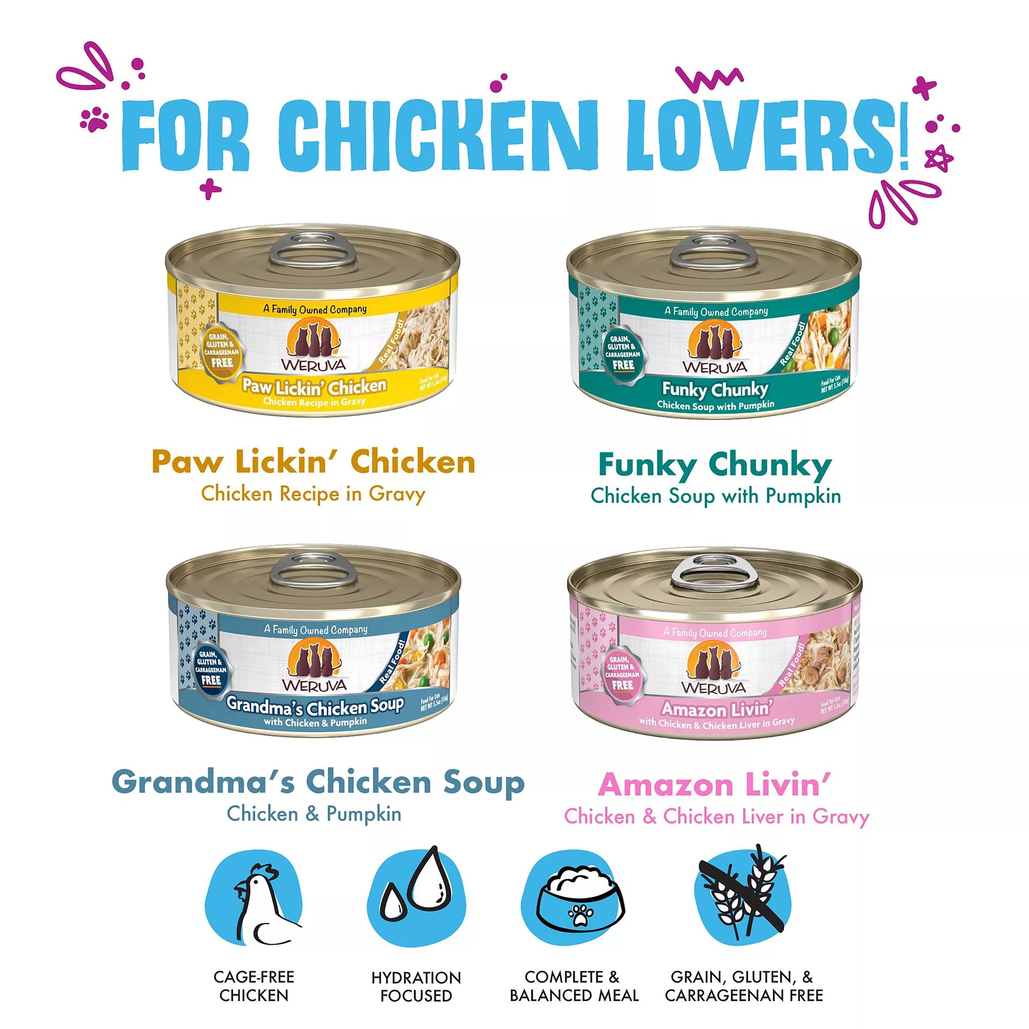Weruva Classics Meow You Doin' Wet Cat Food - Pet Food Variety Pack, 12ct