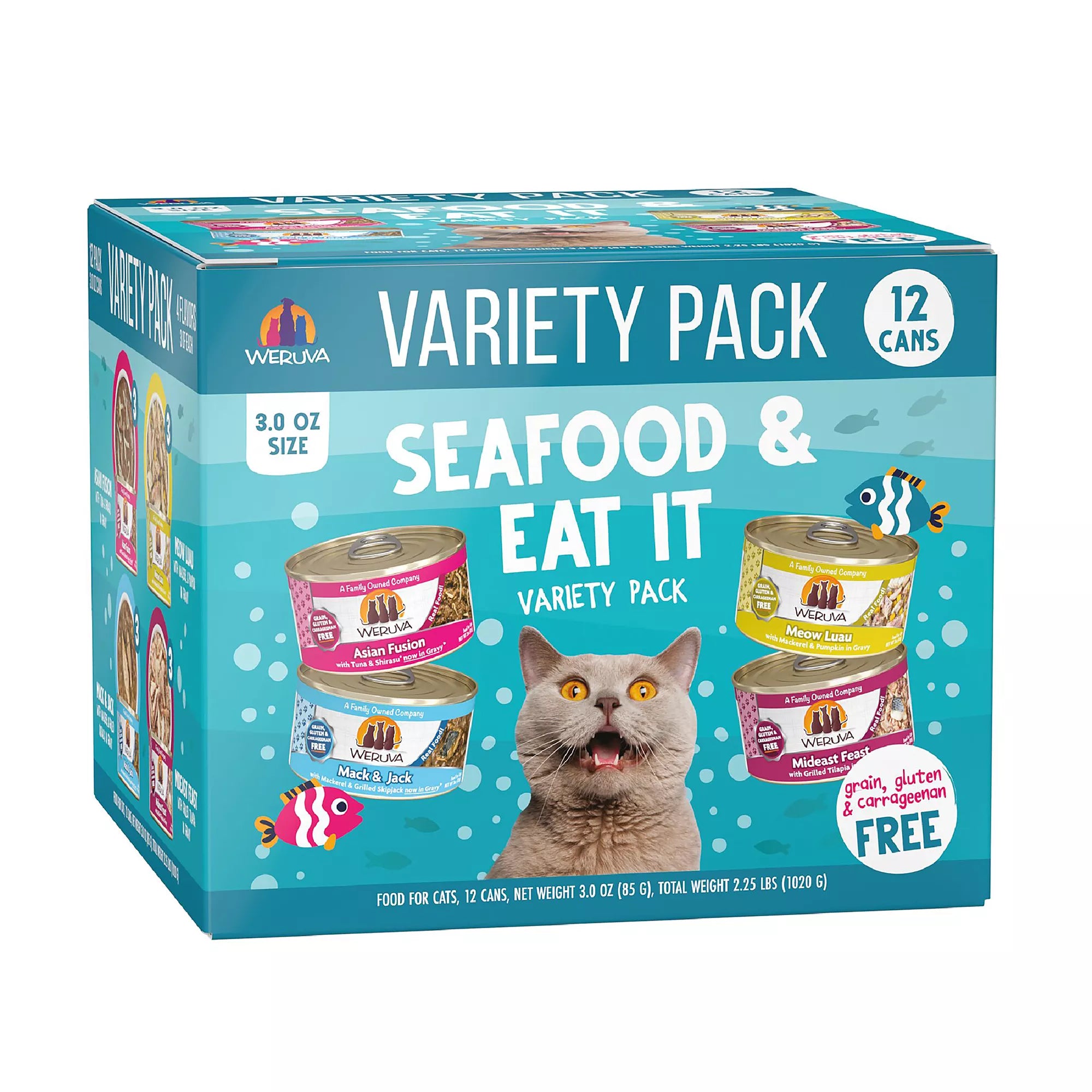 Weruva Classics Seafood & Eat It Wet Cat Food - Pet Food Variety Pack, 12ct