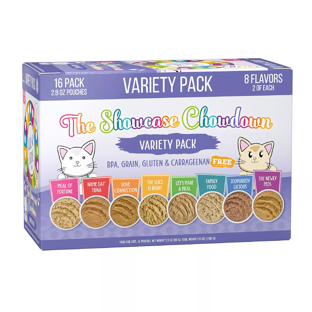 Weruva Slide N' Serve The Showcase Chowdown Wet Cat Food - Pet Food Variety Pack, 16ct