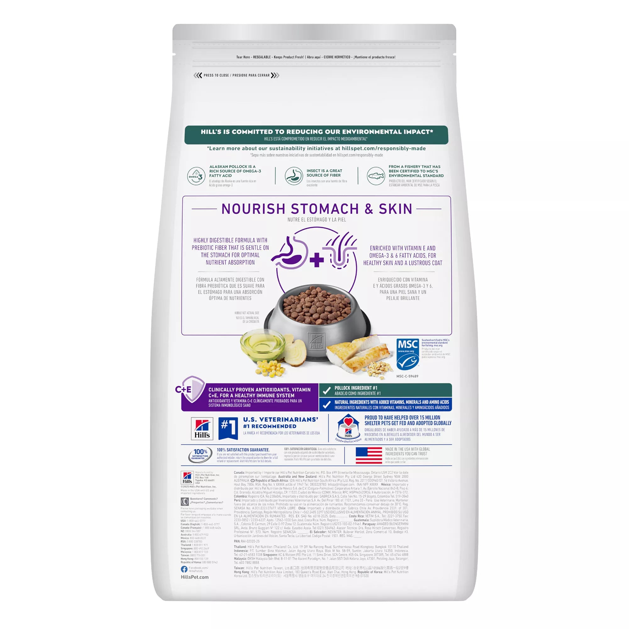 Hill's Science Diet Sensitive Skin & Stomach Food Adult Dog Food - Dry - Alaskan Pollock