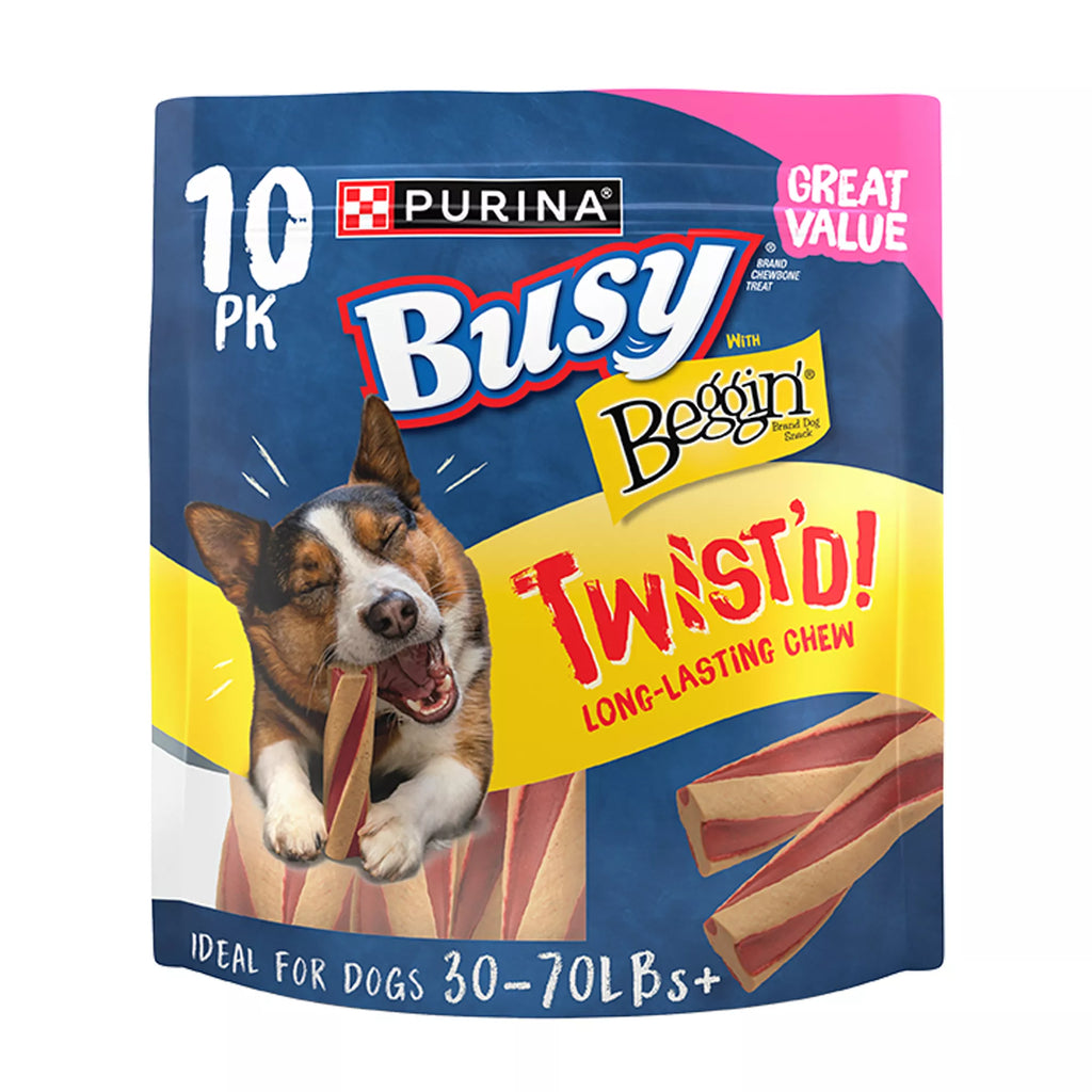 Purina Busy Bone with Beggin Twist'd Small Medium Adult Dog Chew Treats - Bacon