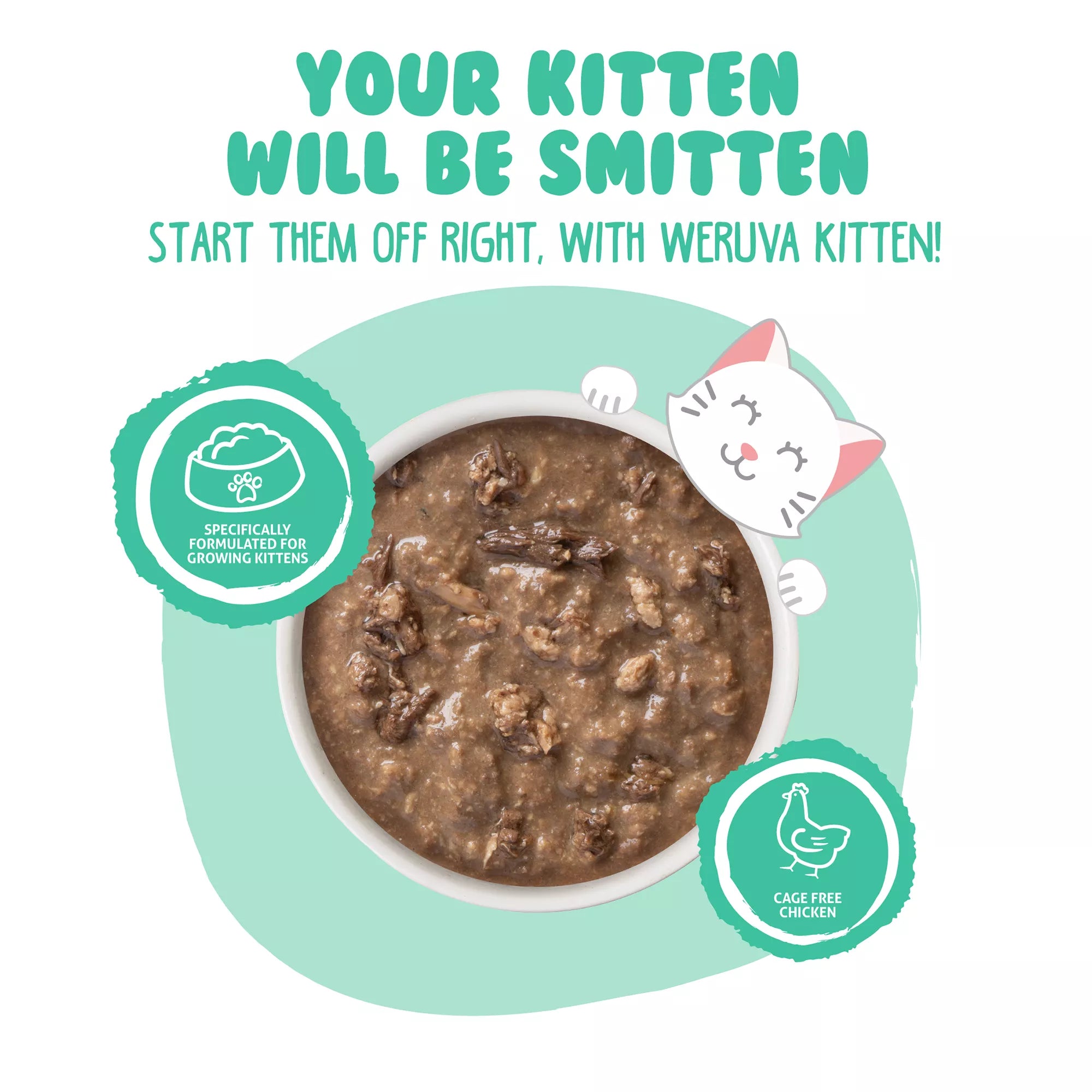 Weruva Kitten Wet Cat Food - 3 oz, Minced in Wet Pet Food in Gravy