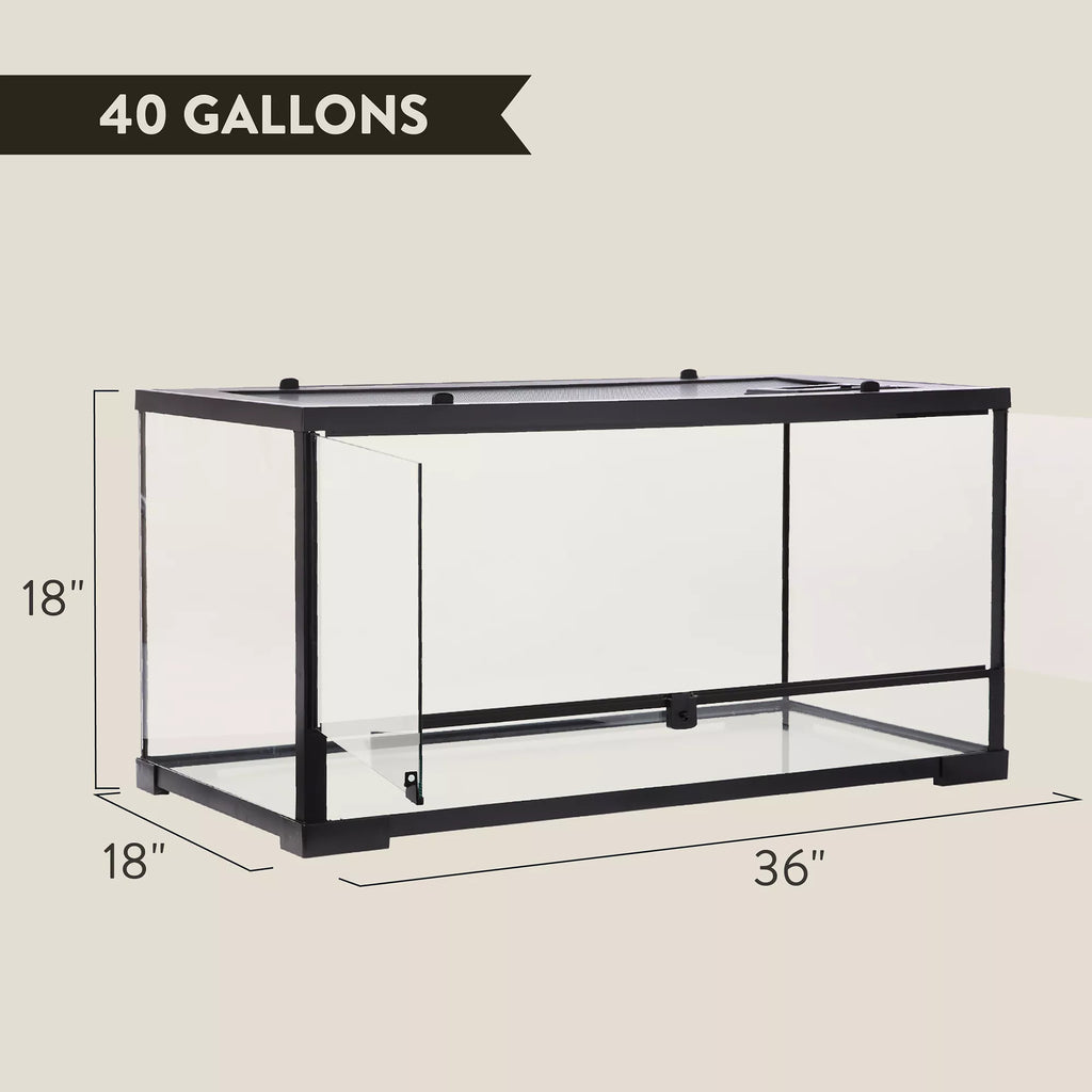 Thrive Open Glass Reptile Terrarium - 40 Gallon