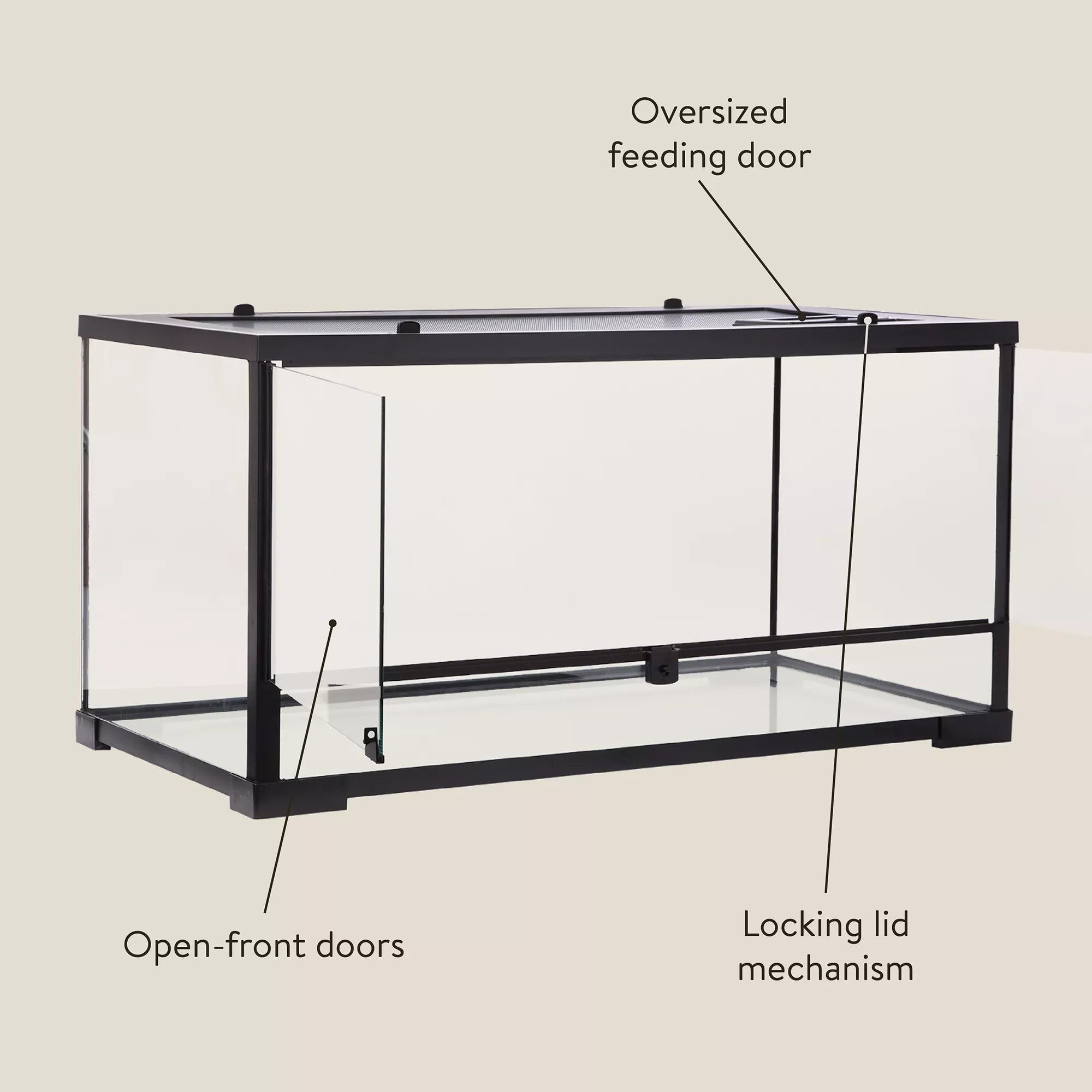 Thrive Open Glass Reptile Terrarium - 40 Gallon