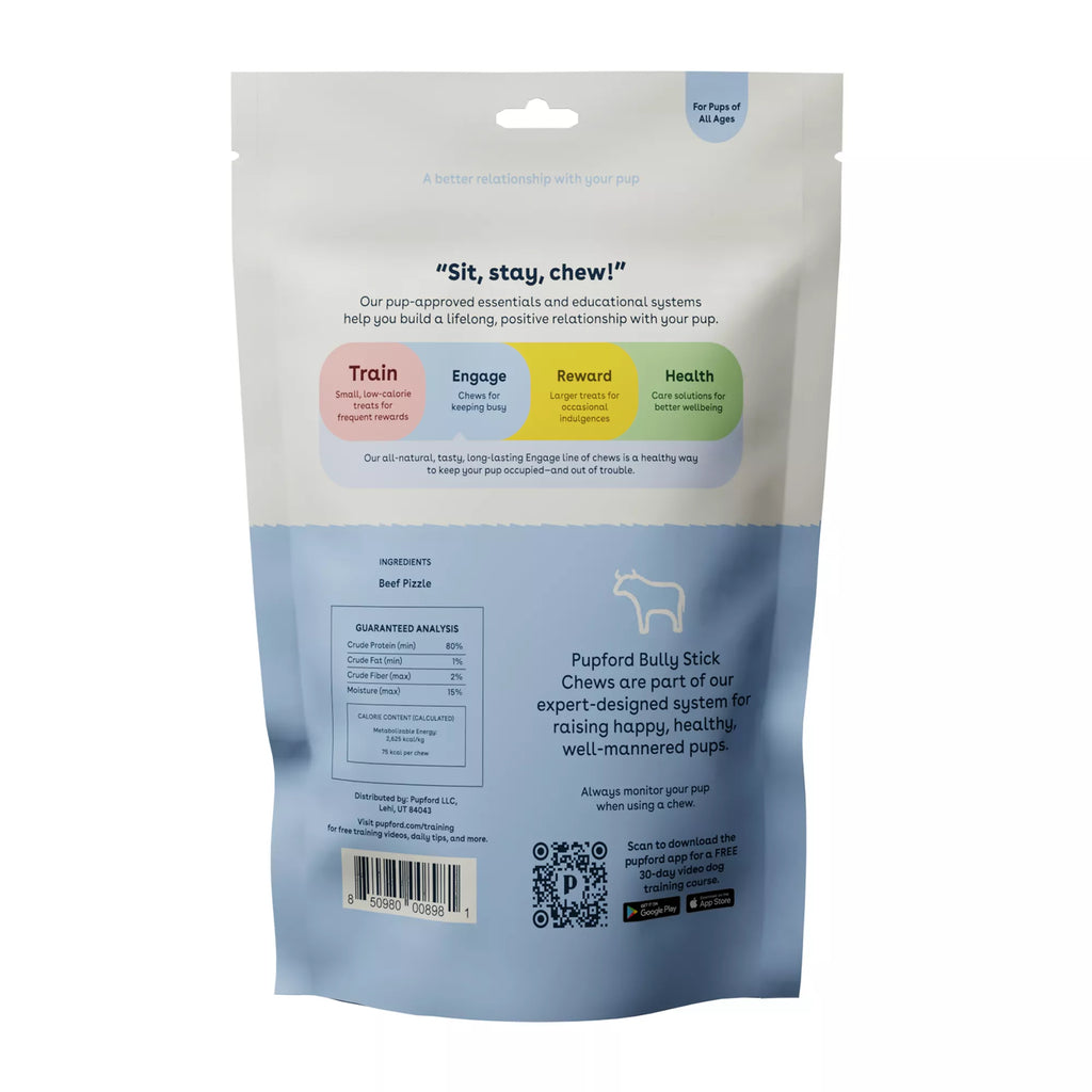 Pupford Bully Stick Dog Chew Treat - Beef