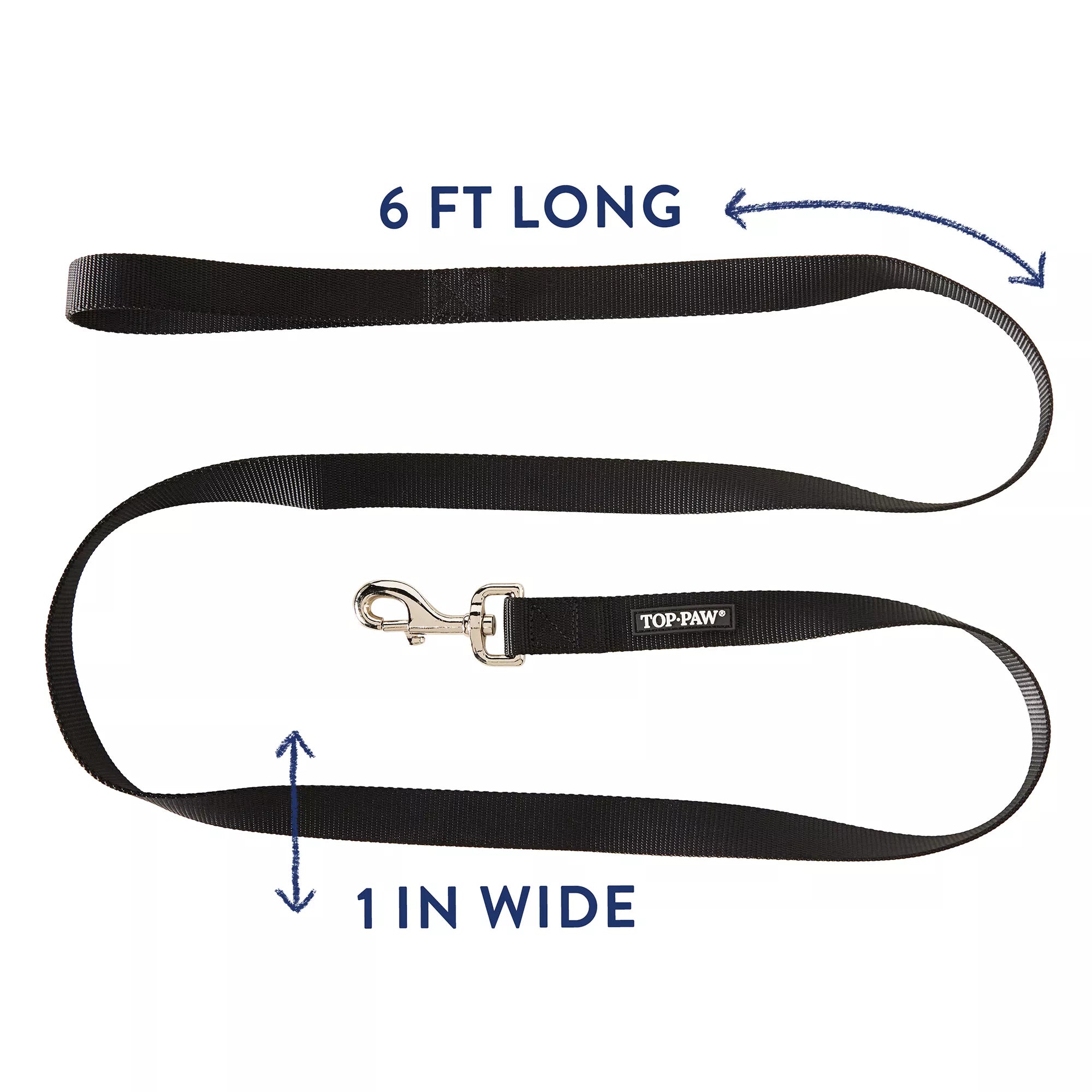 Top Paw Standard Dog Leash: 6-ft long