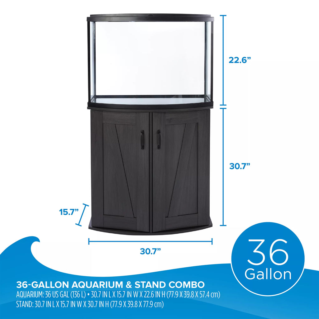 Top Fin 36 Gallon Aquarium & Stand Ensemble Combo
