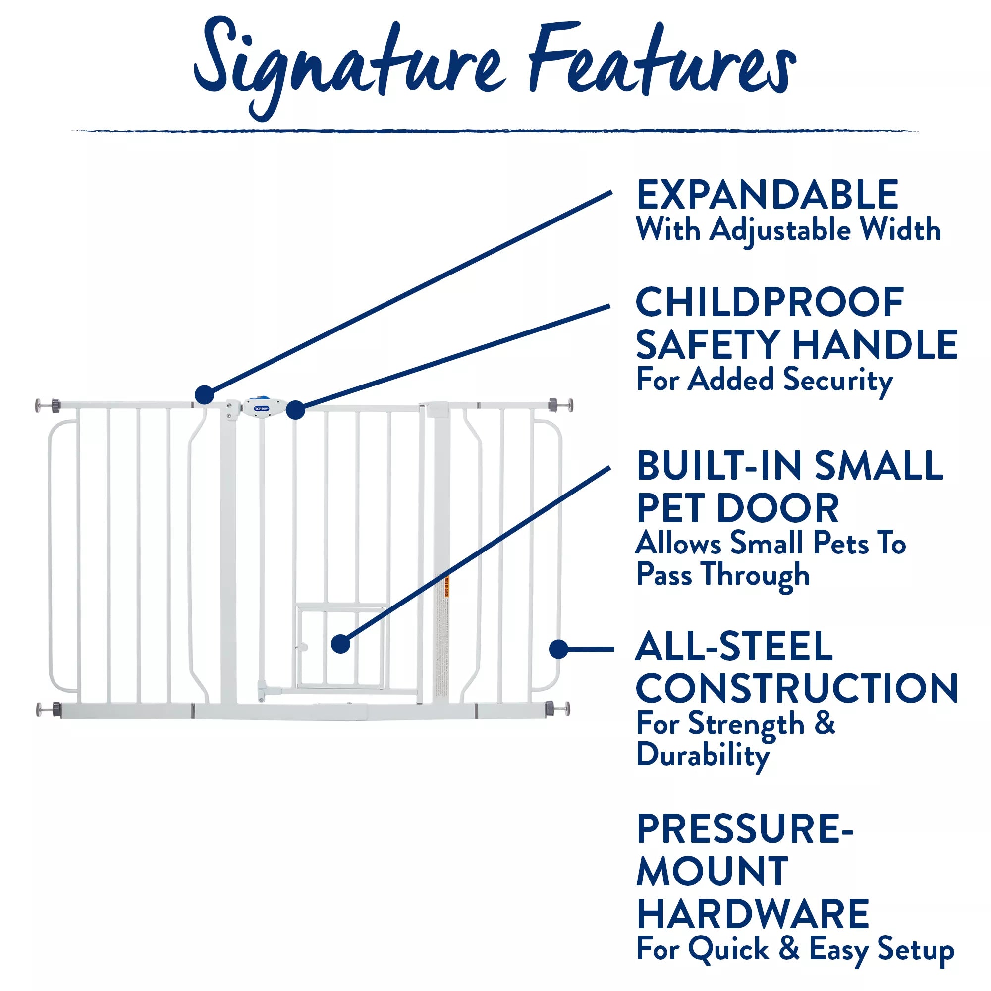 Top Paw Extra-Wide Walk-Through Pet Gate