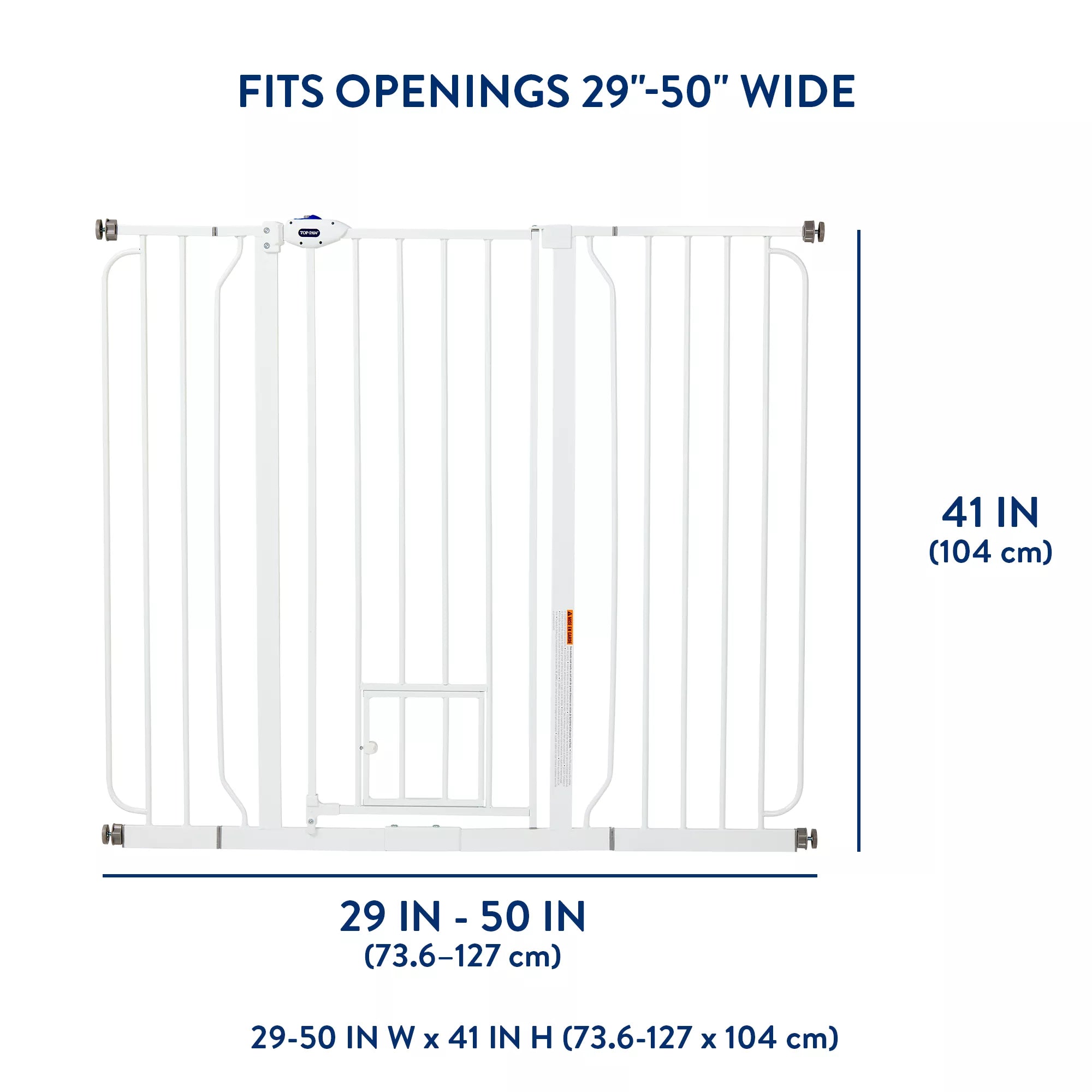 Top Paw Extra-Tall Walk-Through Pet Gate