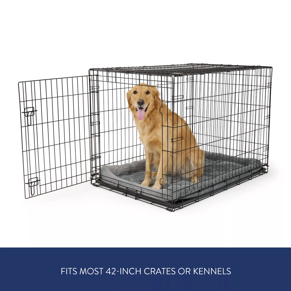 Top Paw Plush Grey Crate Mat