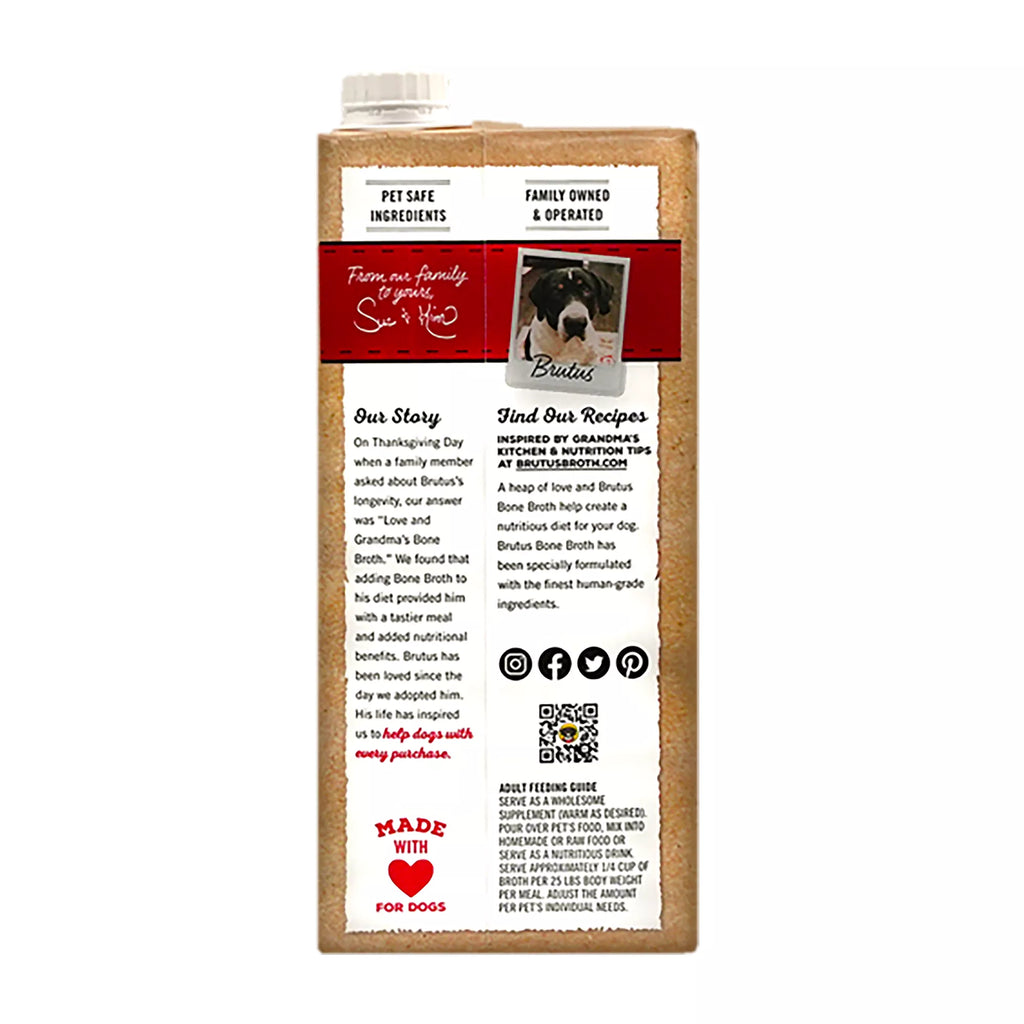 Brutus Bone Broth All Life Stage Dog Food Topper - 32 Oz., Beef