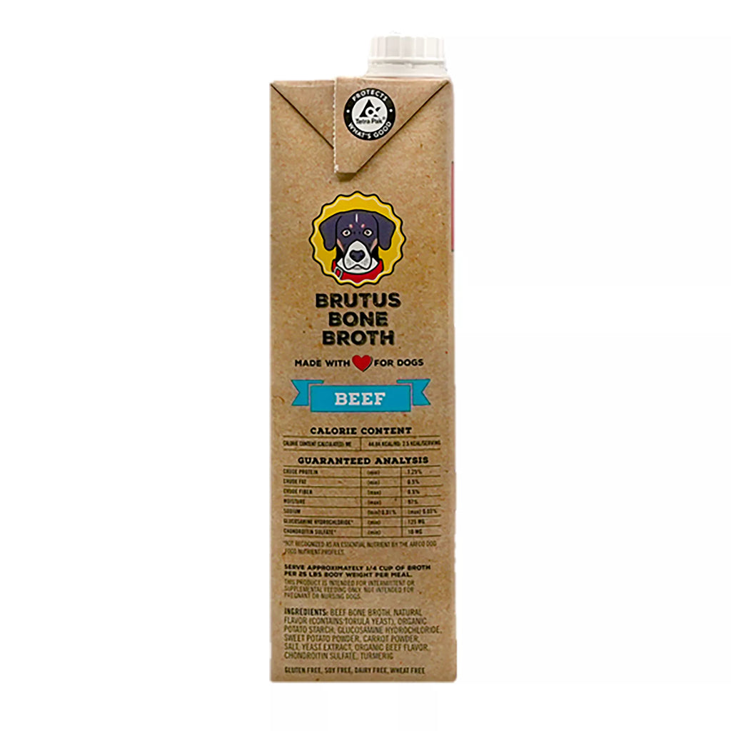 Brutus Bone Broth All Life Stage Dog Food Topper - 32 Oz., Beef