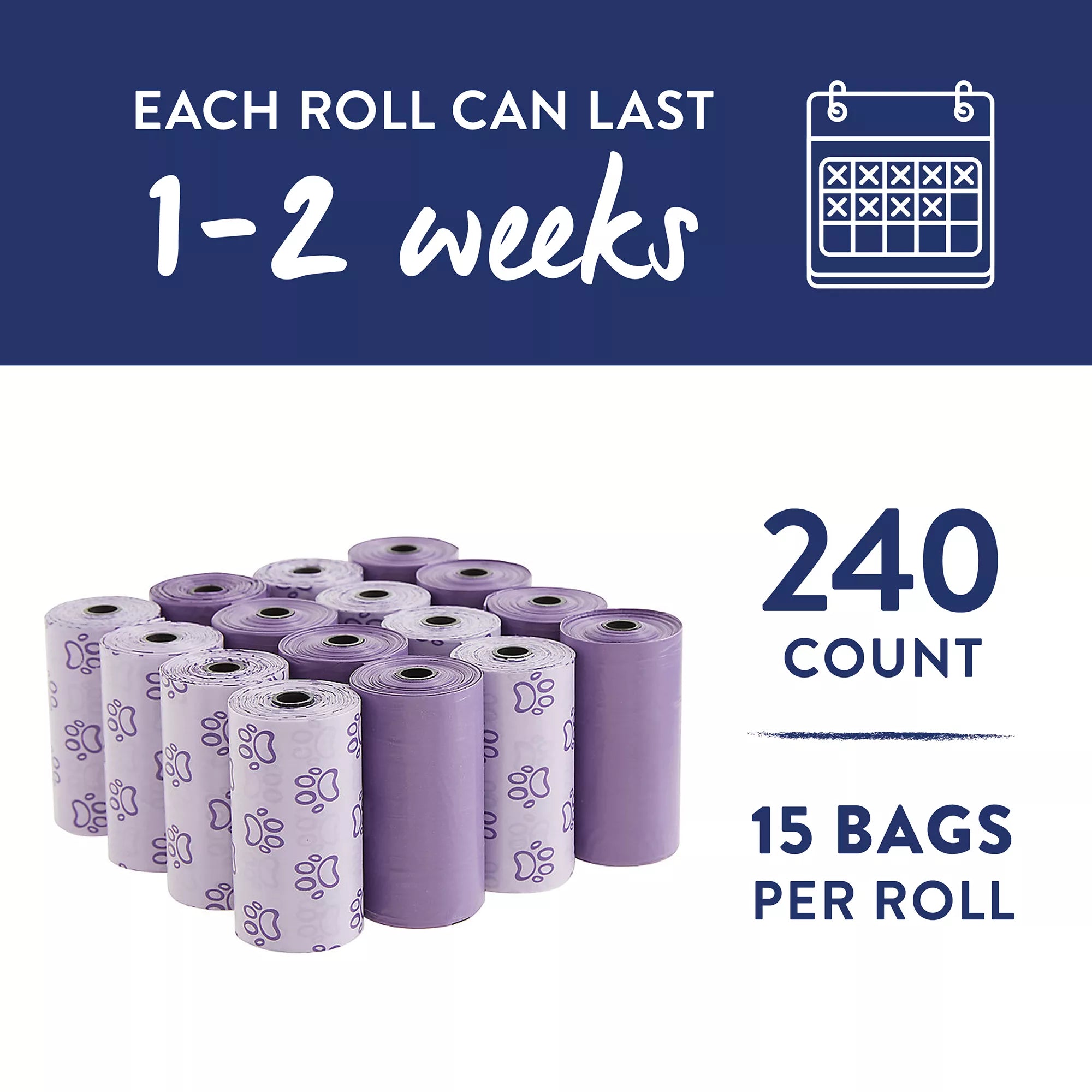 Top Paw Purple Paws Poop Bags
