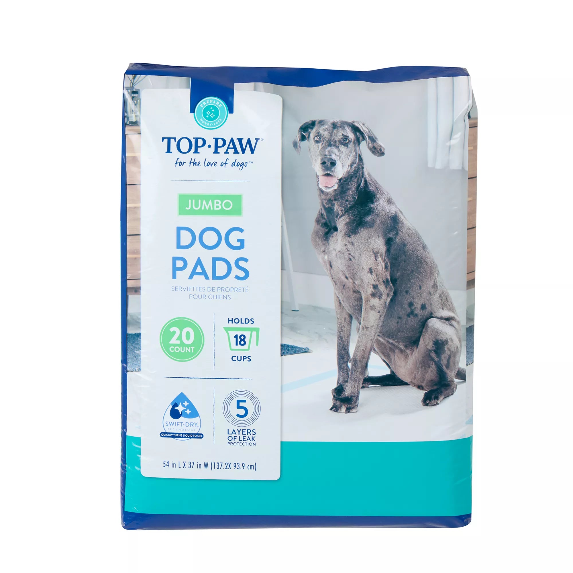 Top Paw Jumbo Dog Pads - 54"L x 37"W