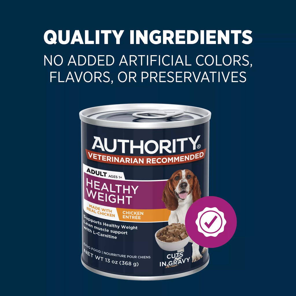 Authority Healthy Weight Chicken Entree Adult Dog Wet Food - 13 oz