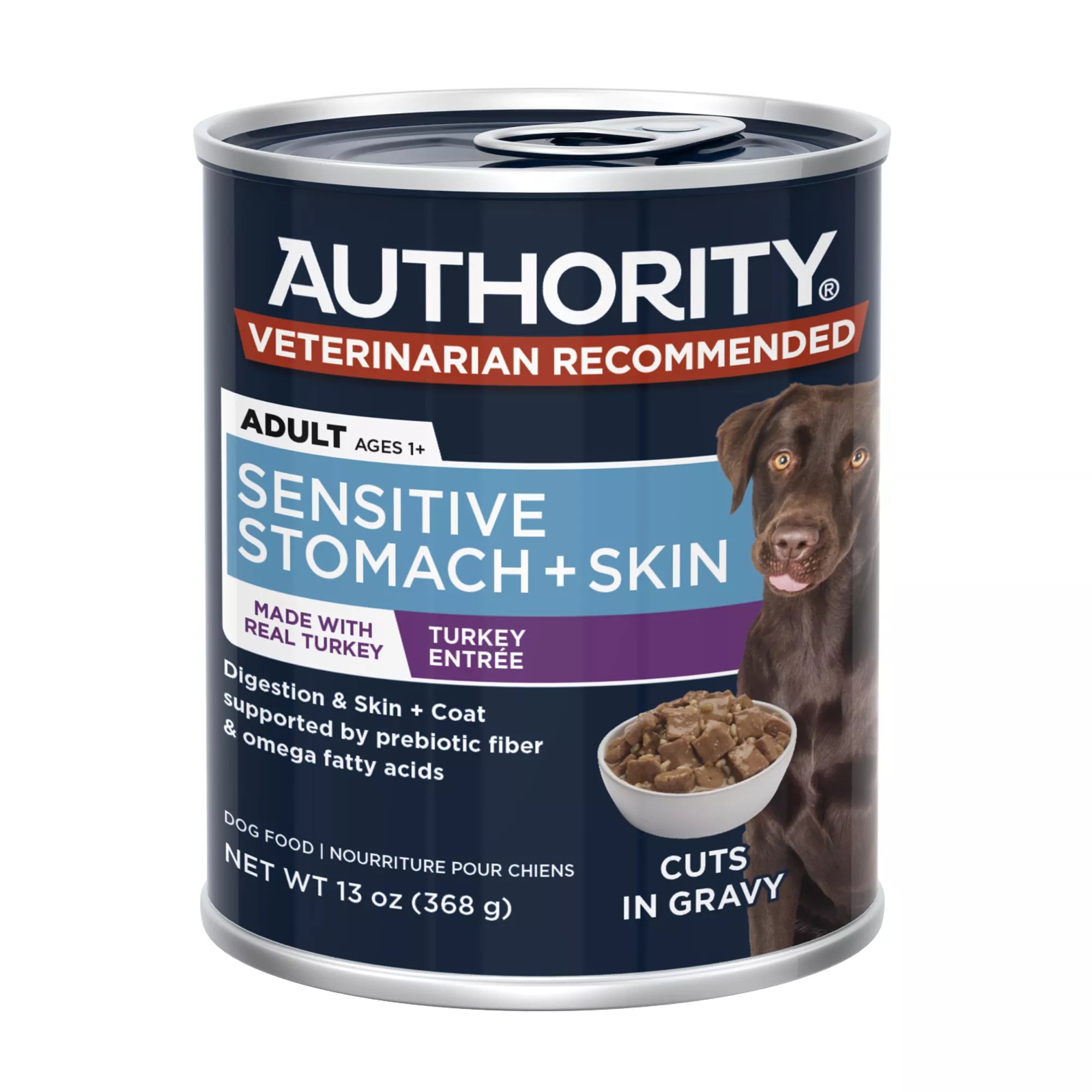 Authority Sensitive Skin & Stomach Food Turkey Entree Adult Wet Dog Food - 13 oz