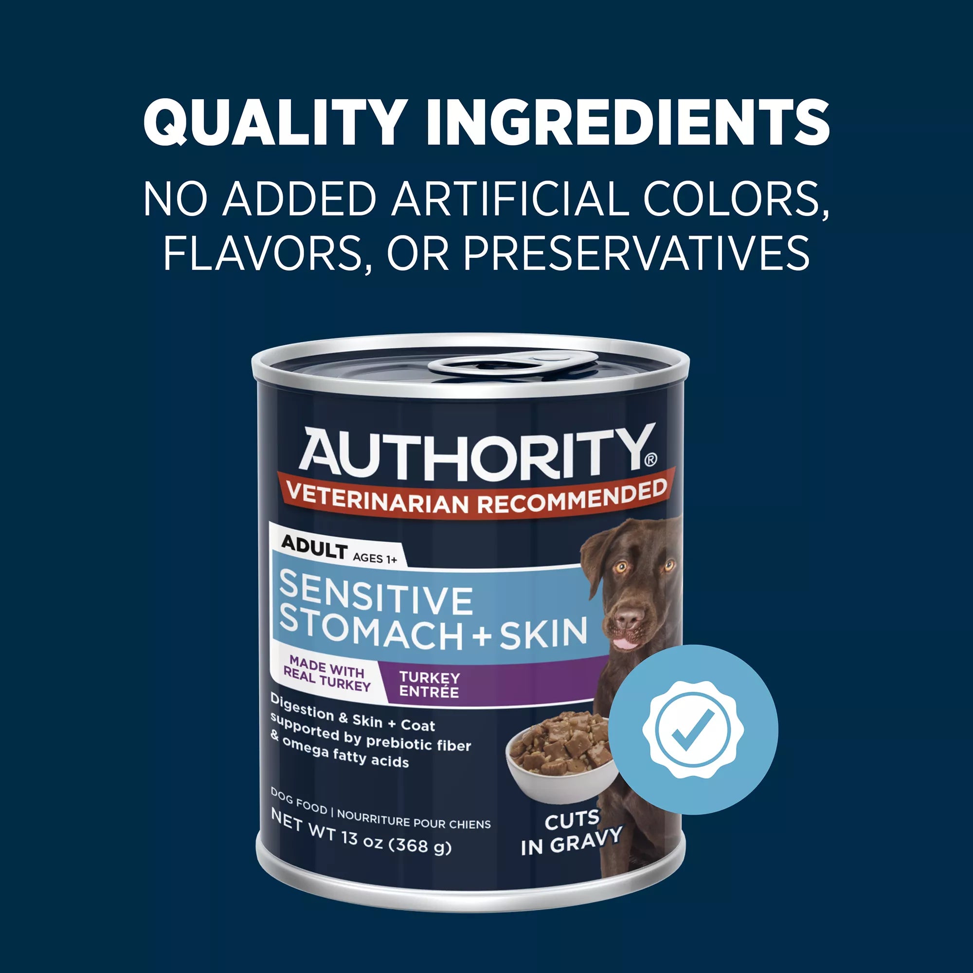 Authority Sensitive Skin & Stomach Food Turkey Entree Adult Wet Dog Food - 13 oz