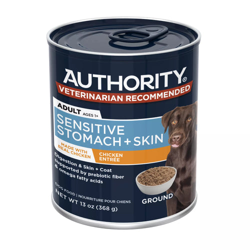 Authority Sensitive Skin & Stomach Food Chicken Entree Adult Dog Wet Food - 13 oz
