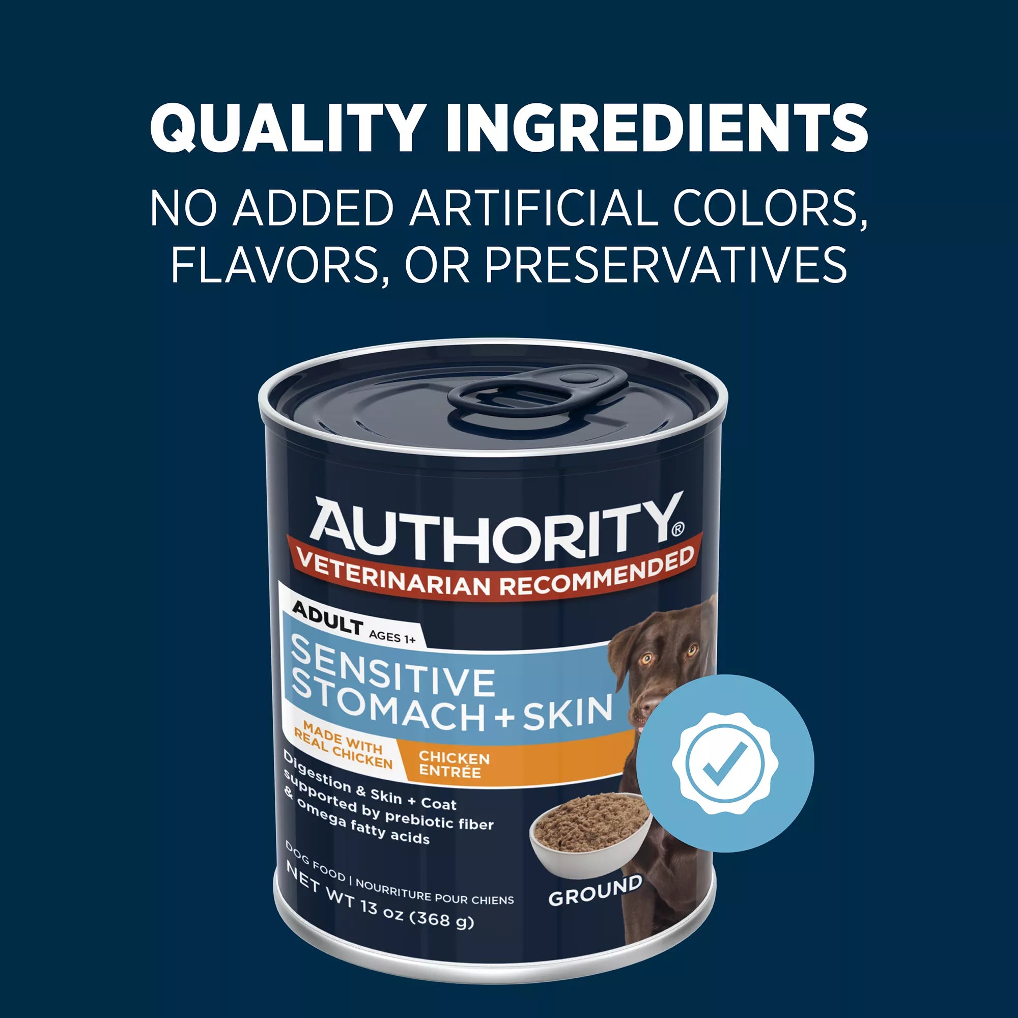 Authority Sensitive Skin & Stomach Food Chicken Entree Adult Dog Wet Food - 13 oz