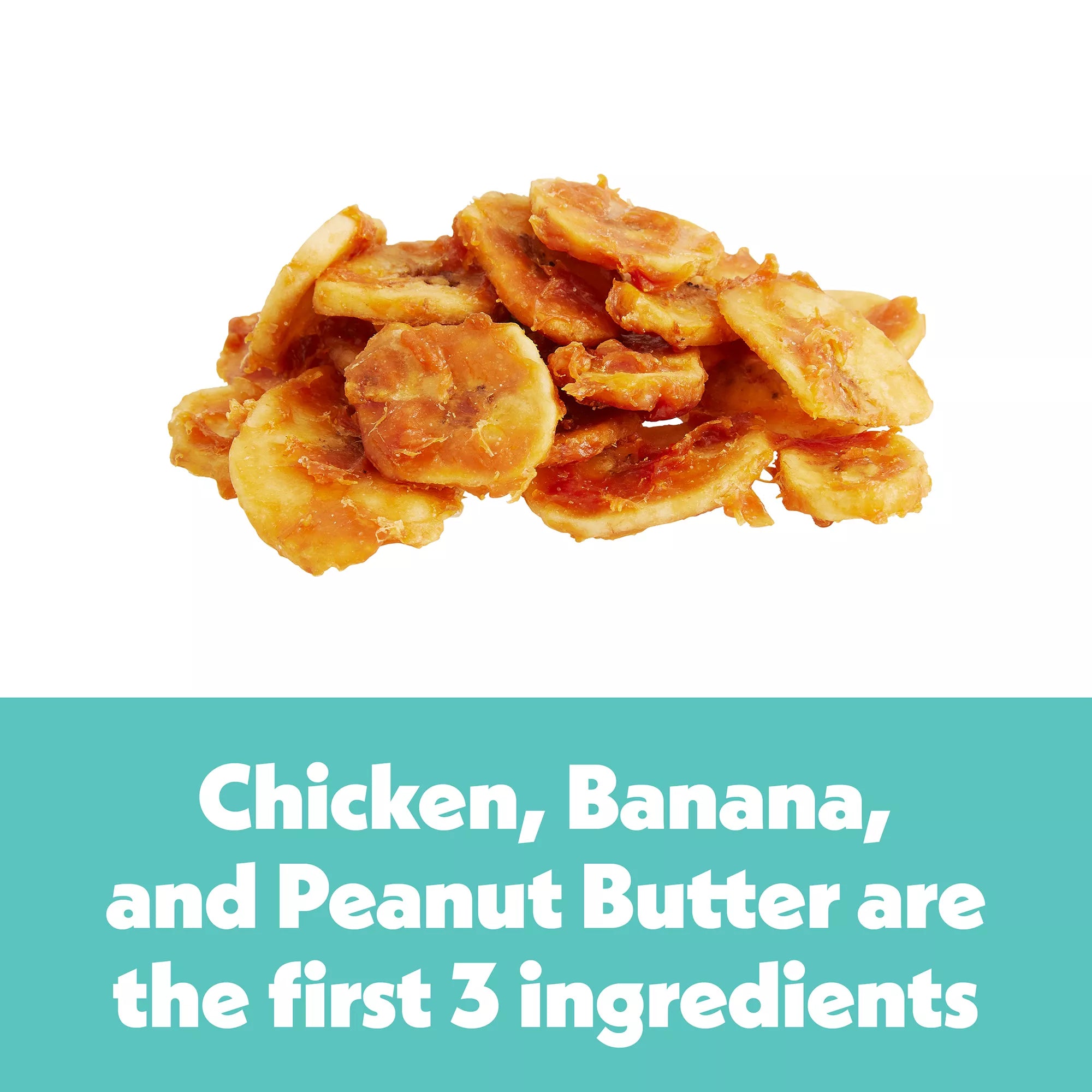 Wiggles & Wags Dipped Slices Banana with Chicken & Peanut Butter