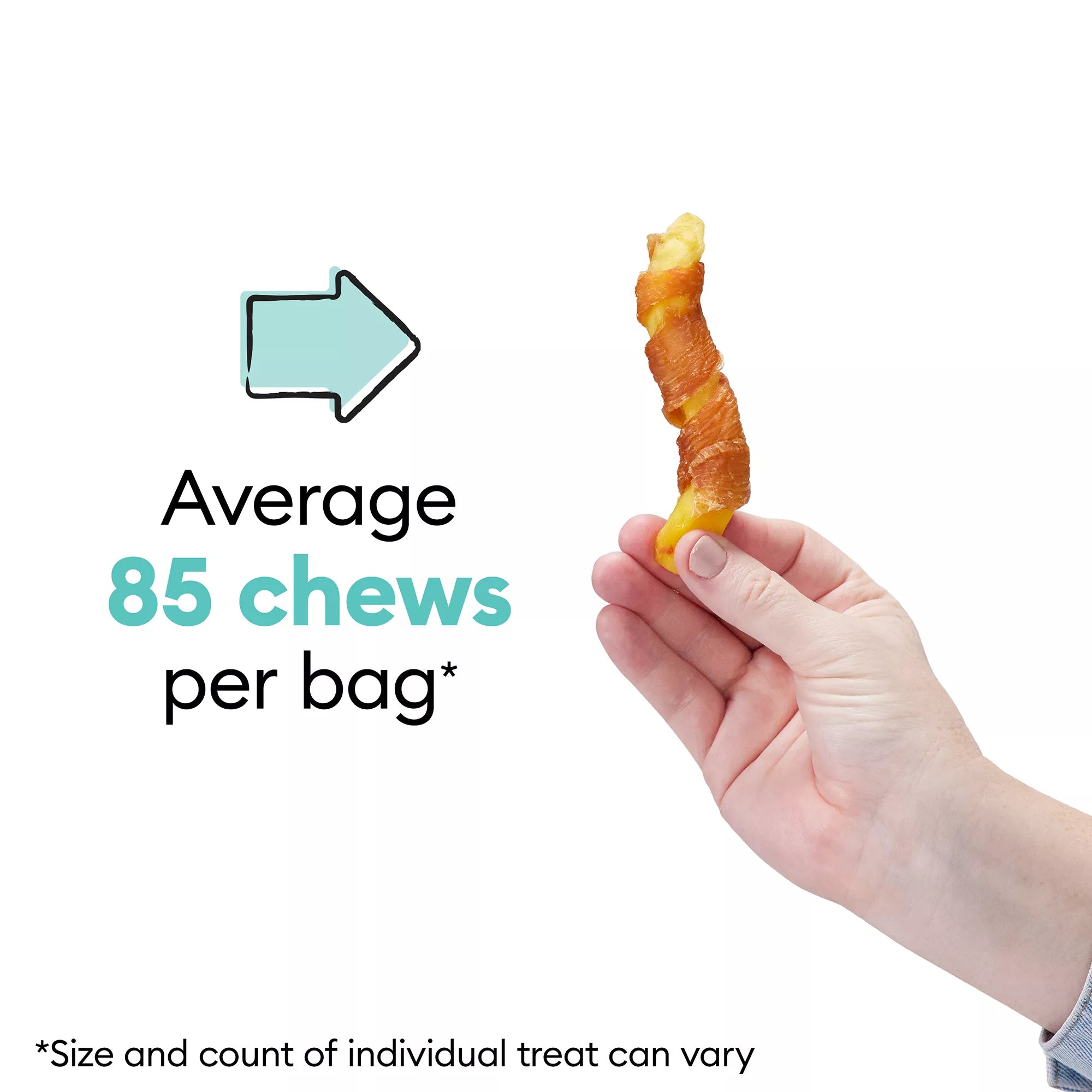 Wiggles & Wags Chicken & Sweet Potato Twists Dog Treats