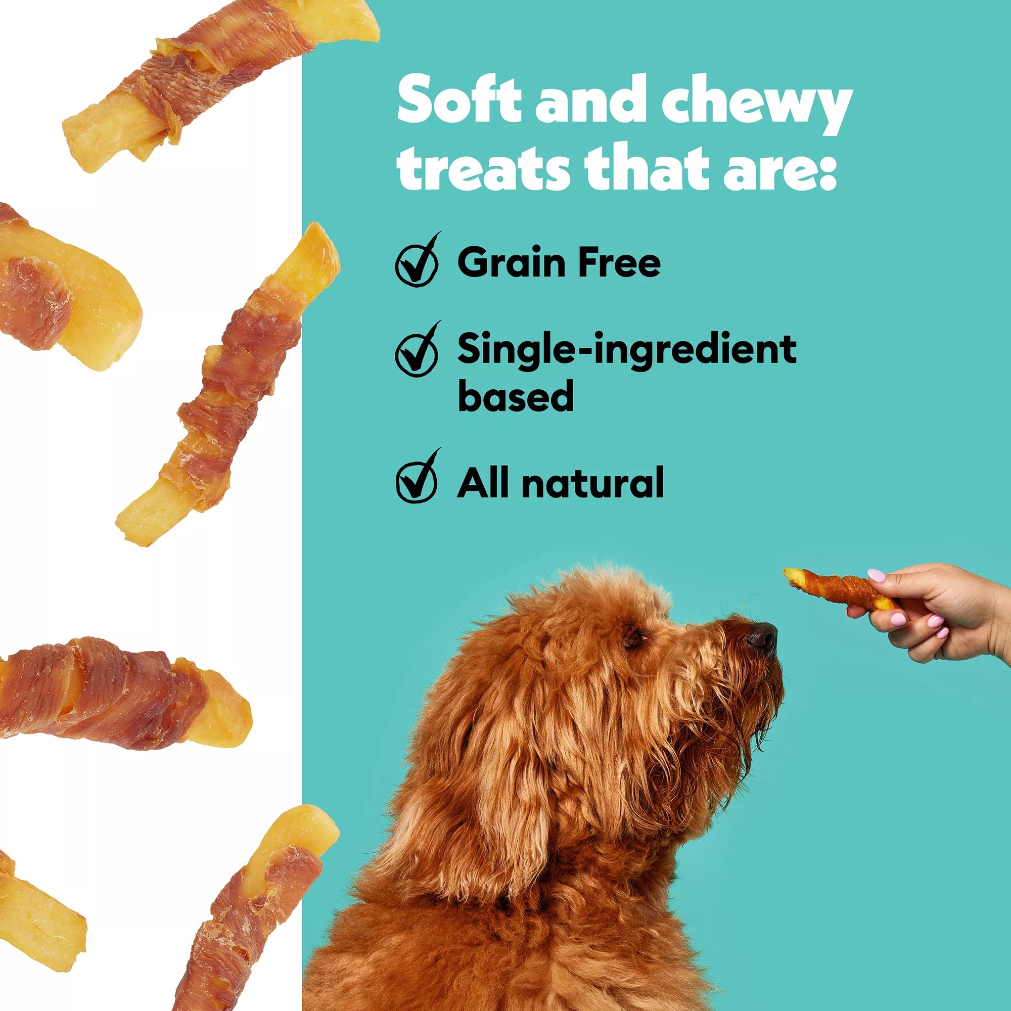 Wiggles & Wags Chicken & Sweet Potato Twists Dog Treats