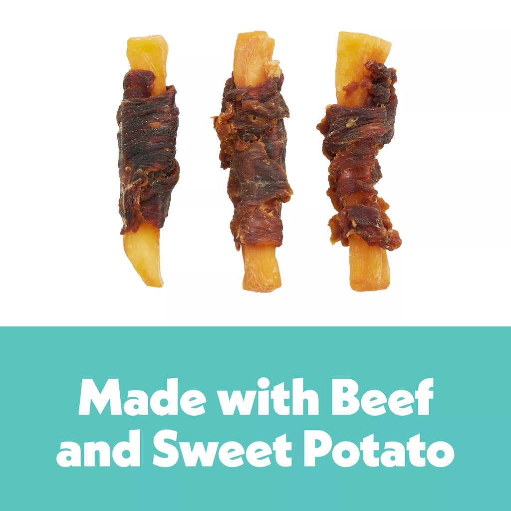 Wiggles & Wags Beef & Sweet Potato Twists Dog Treats 16 OZ