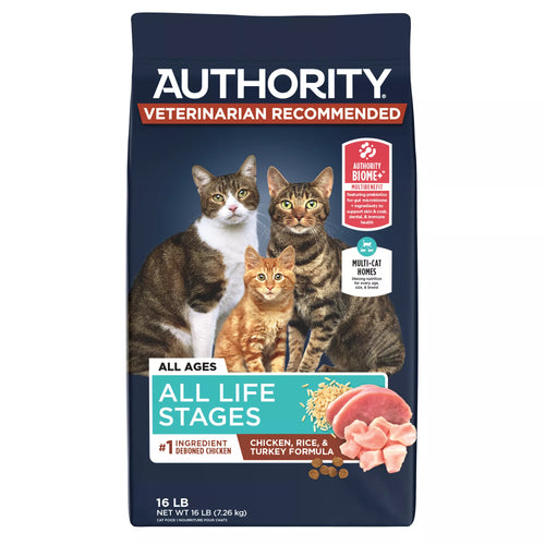 Authority Everyday Health All Life Stages Dry Cat Food - Chicken, Rice & Turkey, With-Grain
